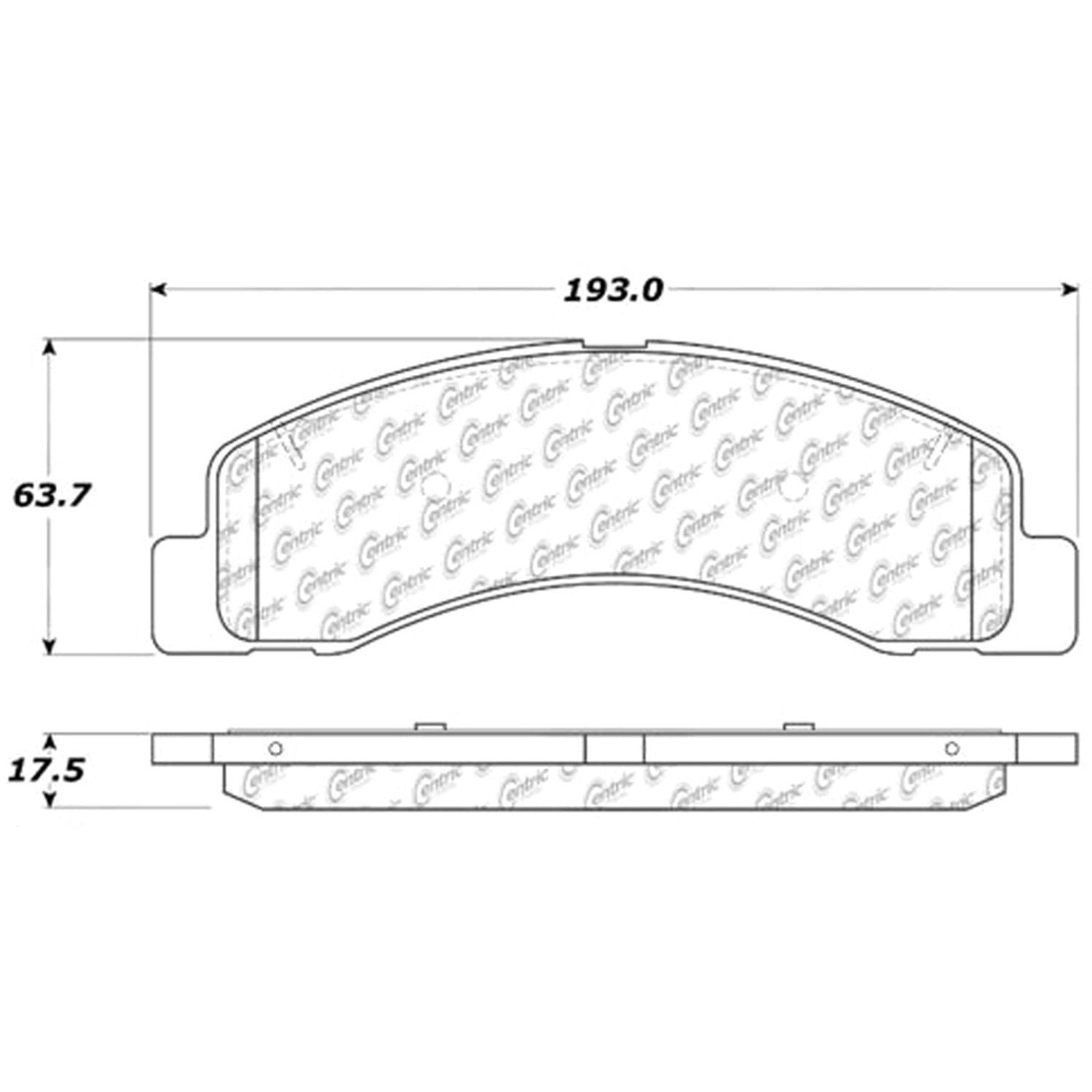 centric parts premium semi-metallic brake pads with shims and hardware  frsport 300.07560