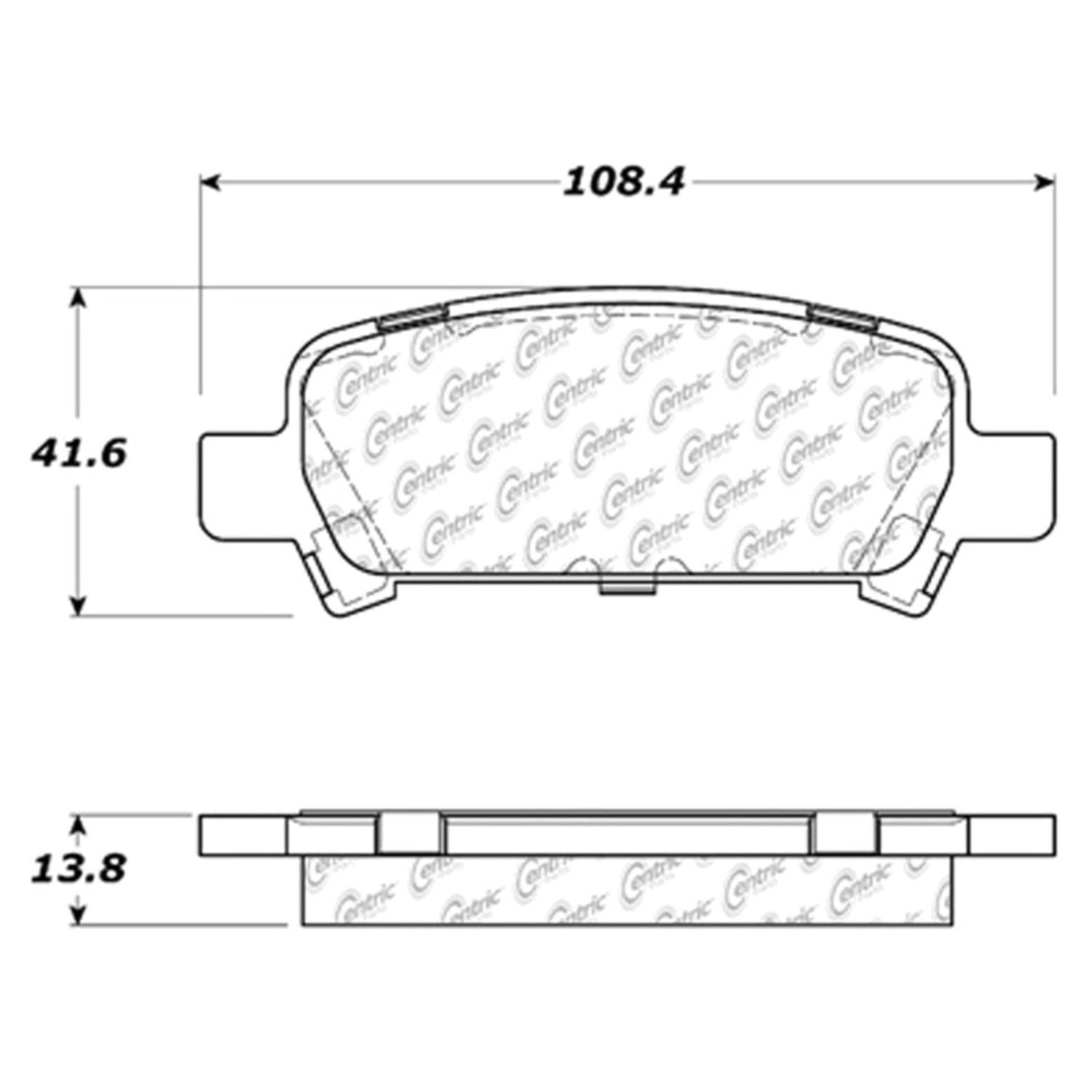 centric parts premium semi-metallic brake pads with shims and hardware  frsport 300.07700