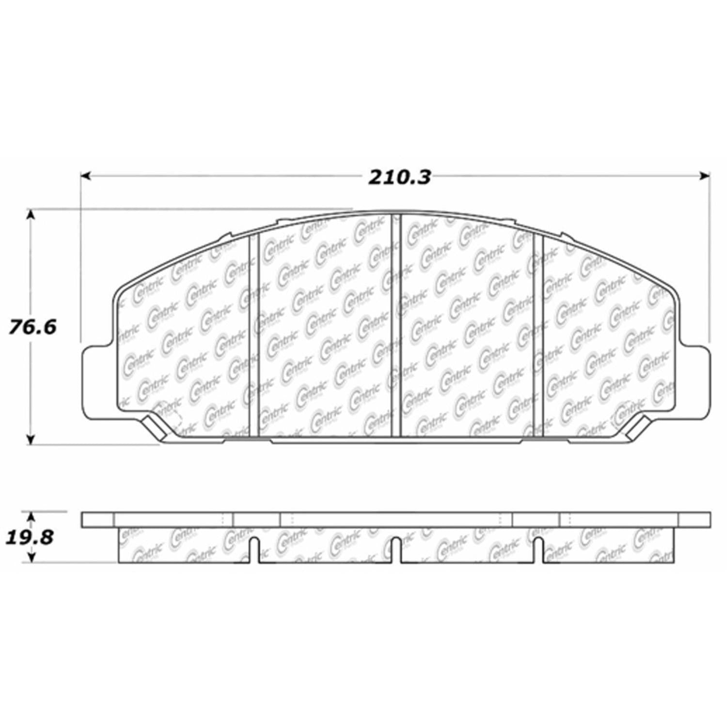 centric parts premium semi-metallic brake pads with shims and hardware  frsport 300.08270