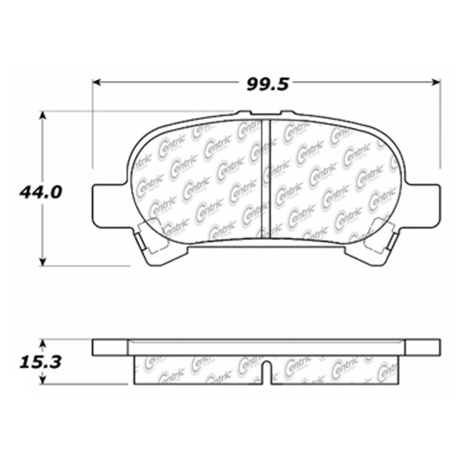 centric parts premium semi-metallic brake pads with shims and hardware  frsport 300.08280