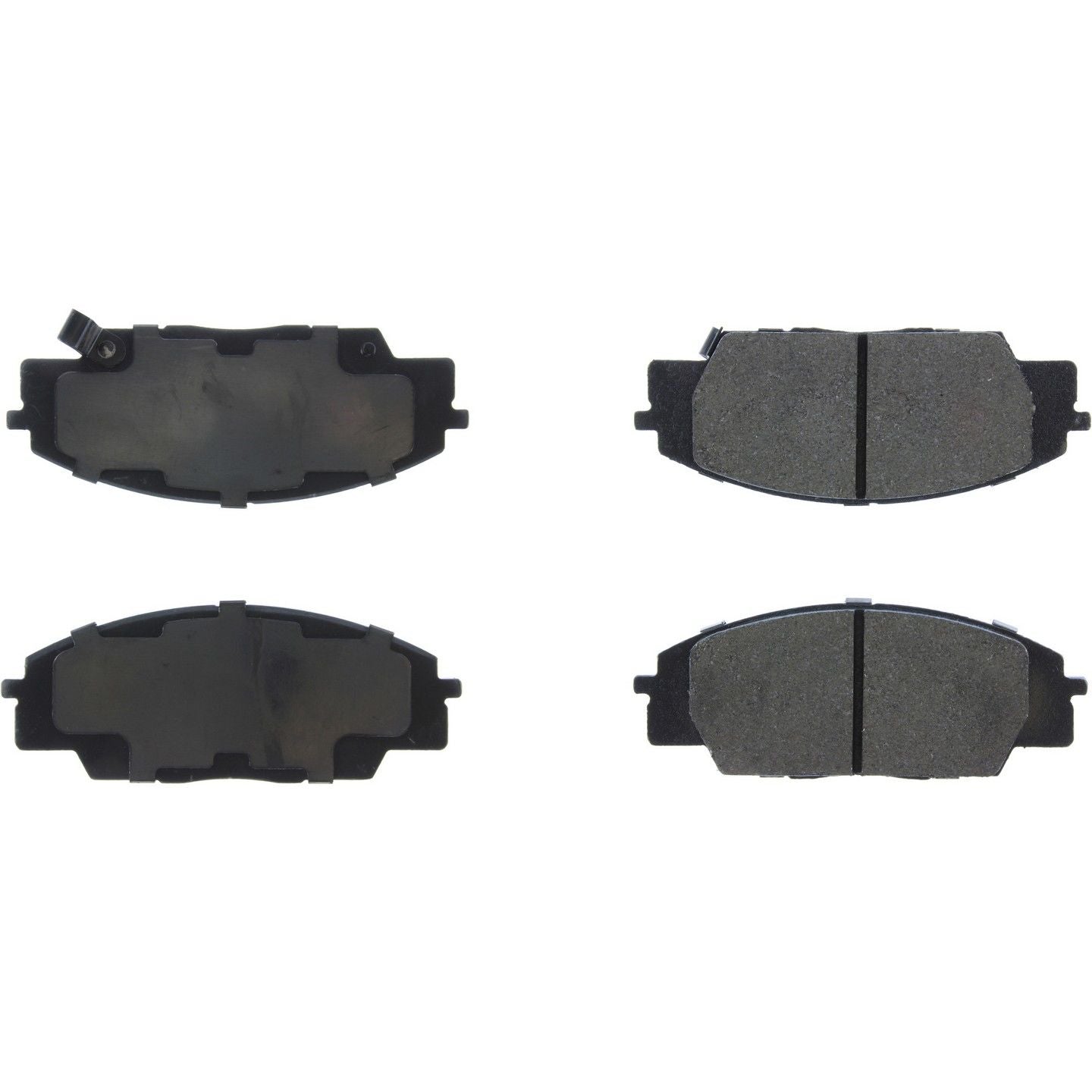 StopTech Premium Semi-Metallic Brake Pads with Shims and Hardware  top view frsport 300.08290