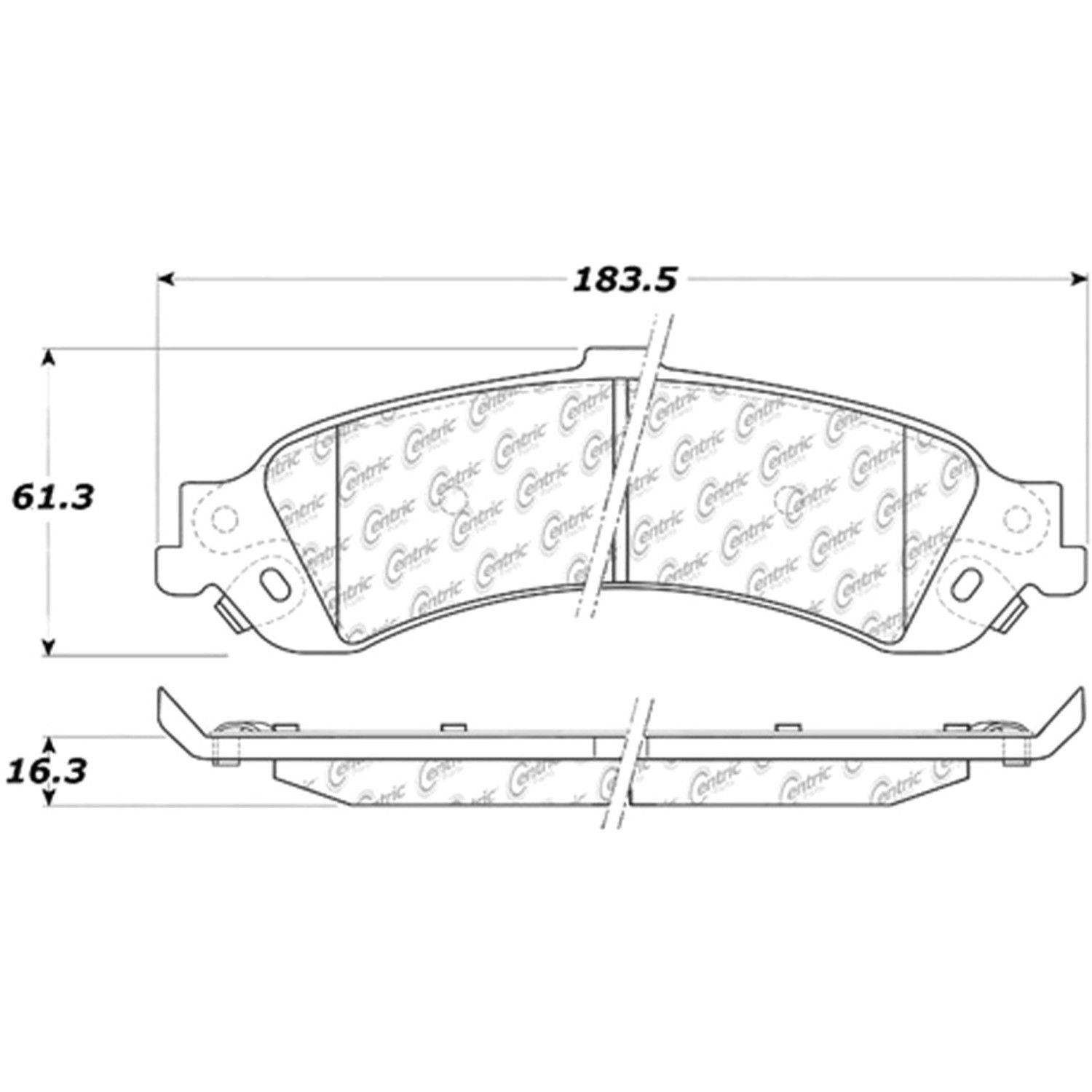 centric parts premium semi-metallic brake pads with shims and hardware  frsport 300.08340