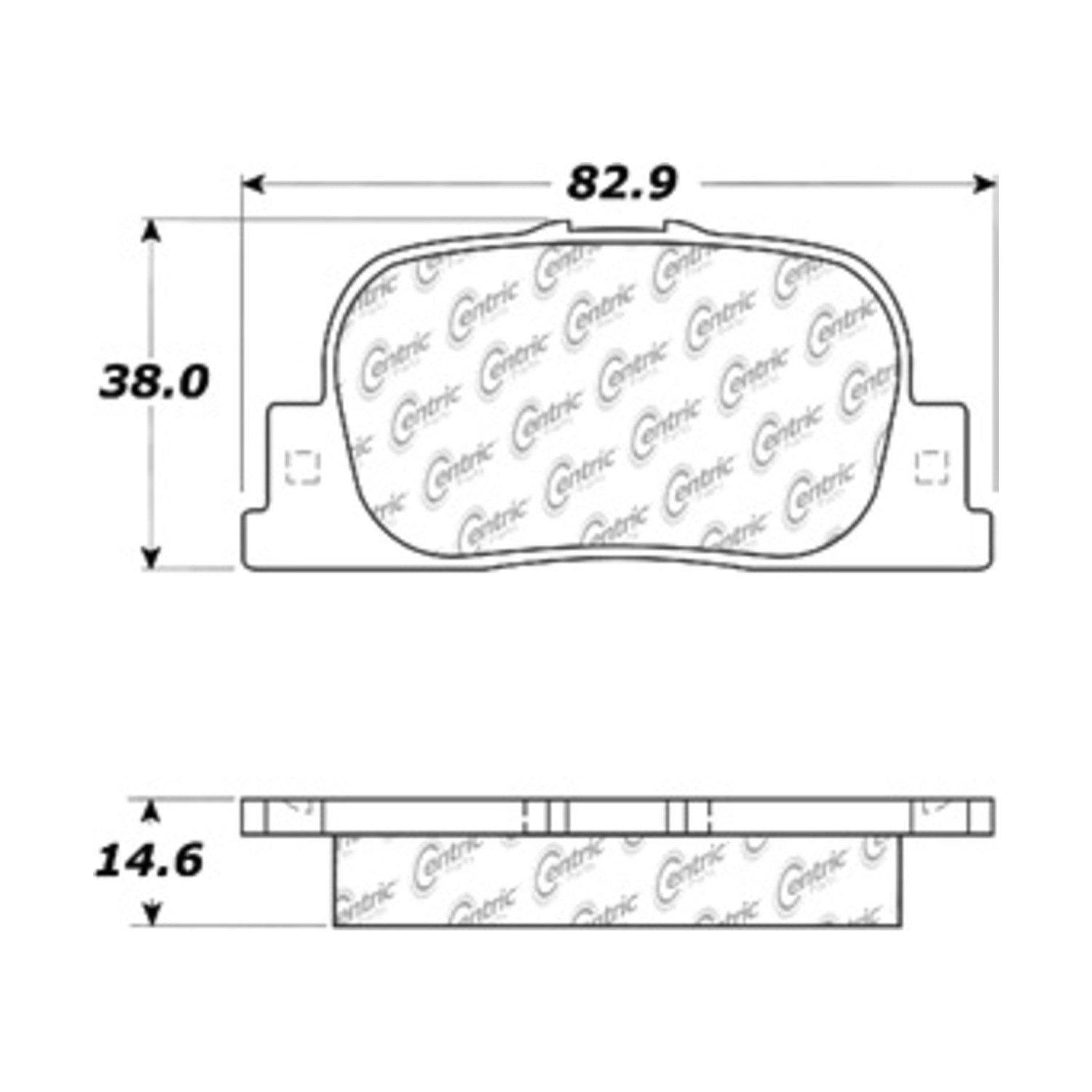 centric parts premium semi-metallic brake pads with shims and hardware  frsport 300.08350