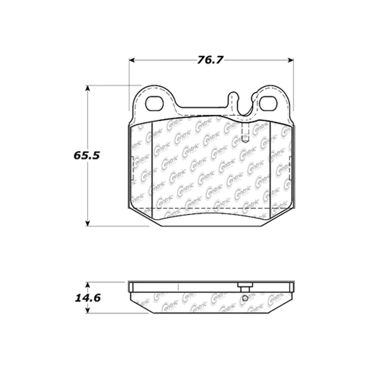 centric parts premium semi-metallic brake pads with shims and hardware  frsport 300.08740