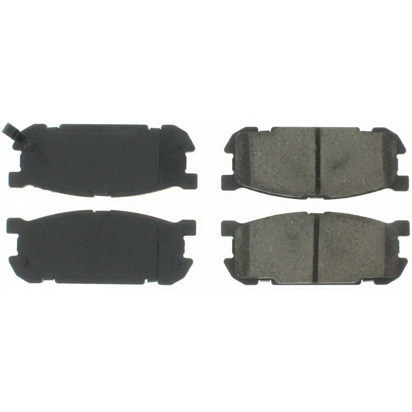 StopTech Premium Semi-Metallic Brake Pads with Shims and Hardware  top view frsport 300.08910