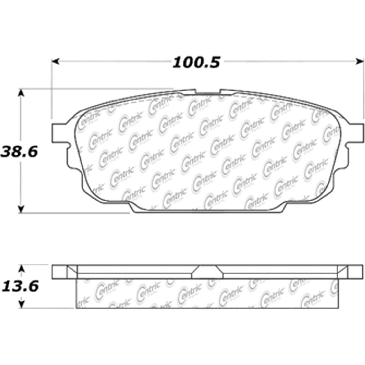 centric parts premium semi-metallic brake pads with shims and hardware  frsport 300.08920