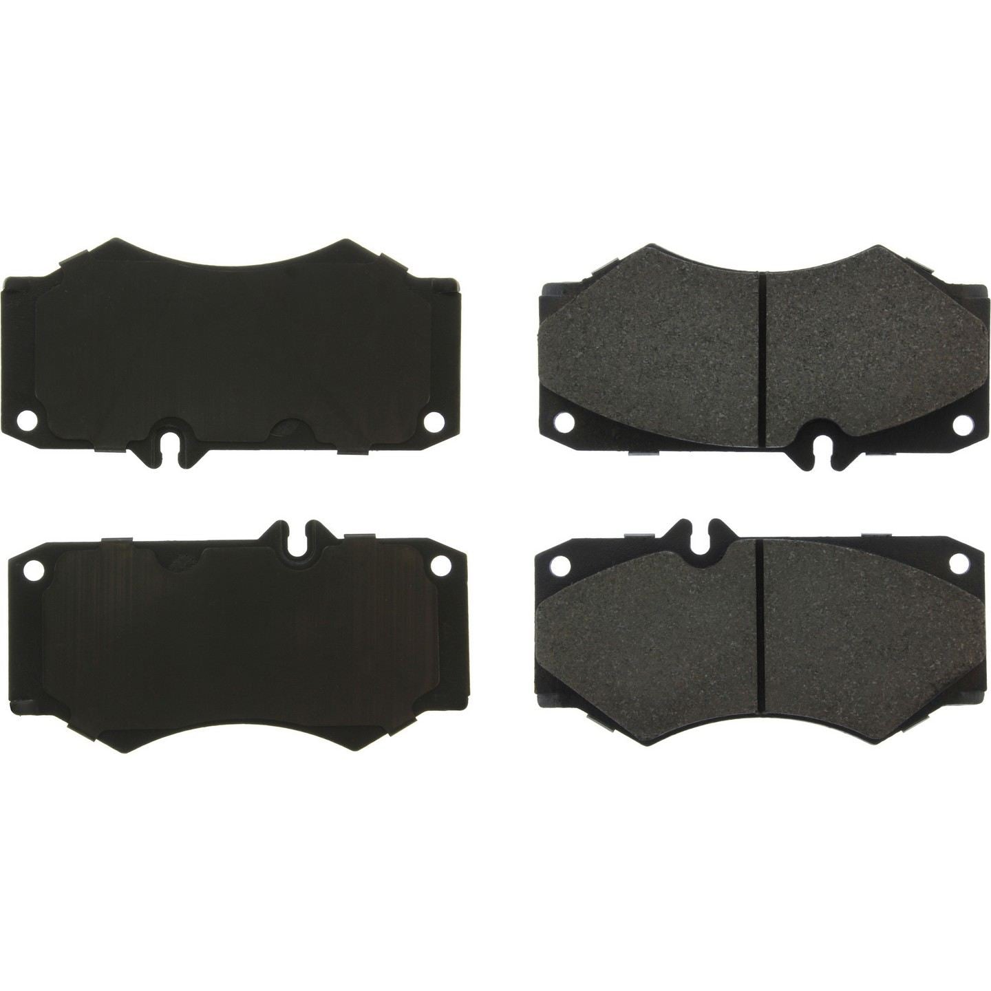 StopTech Premium Semi-Metallic Brake Pads with Shims  top view frsport 300.09270