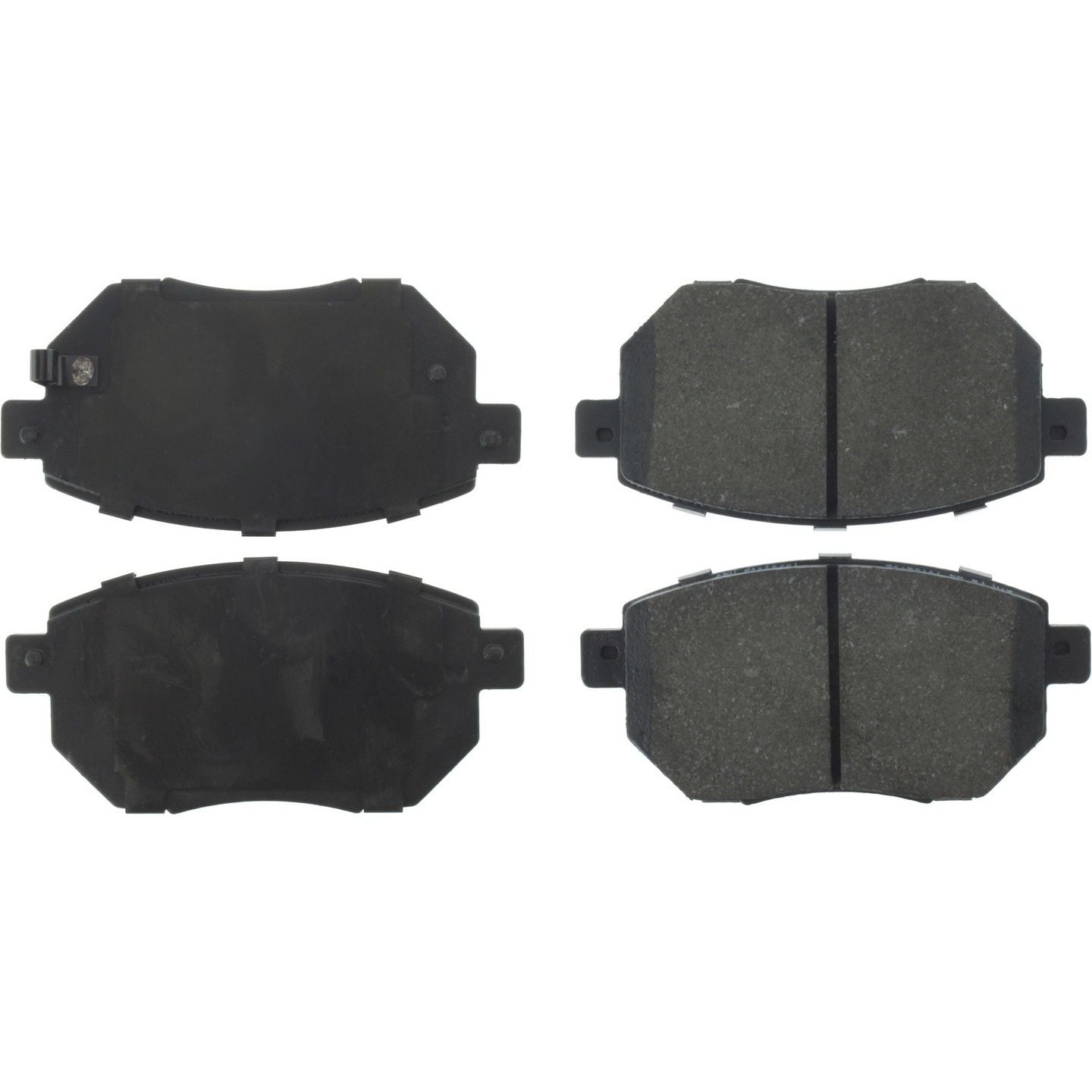 StopTech Premium Semi-Metallic Brake Pads with Shims and Hardware  top view frsport 300.09691