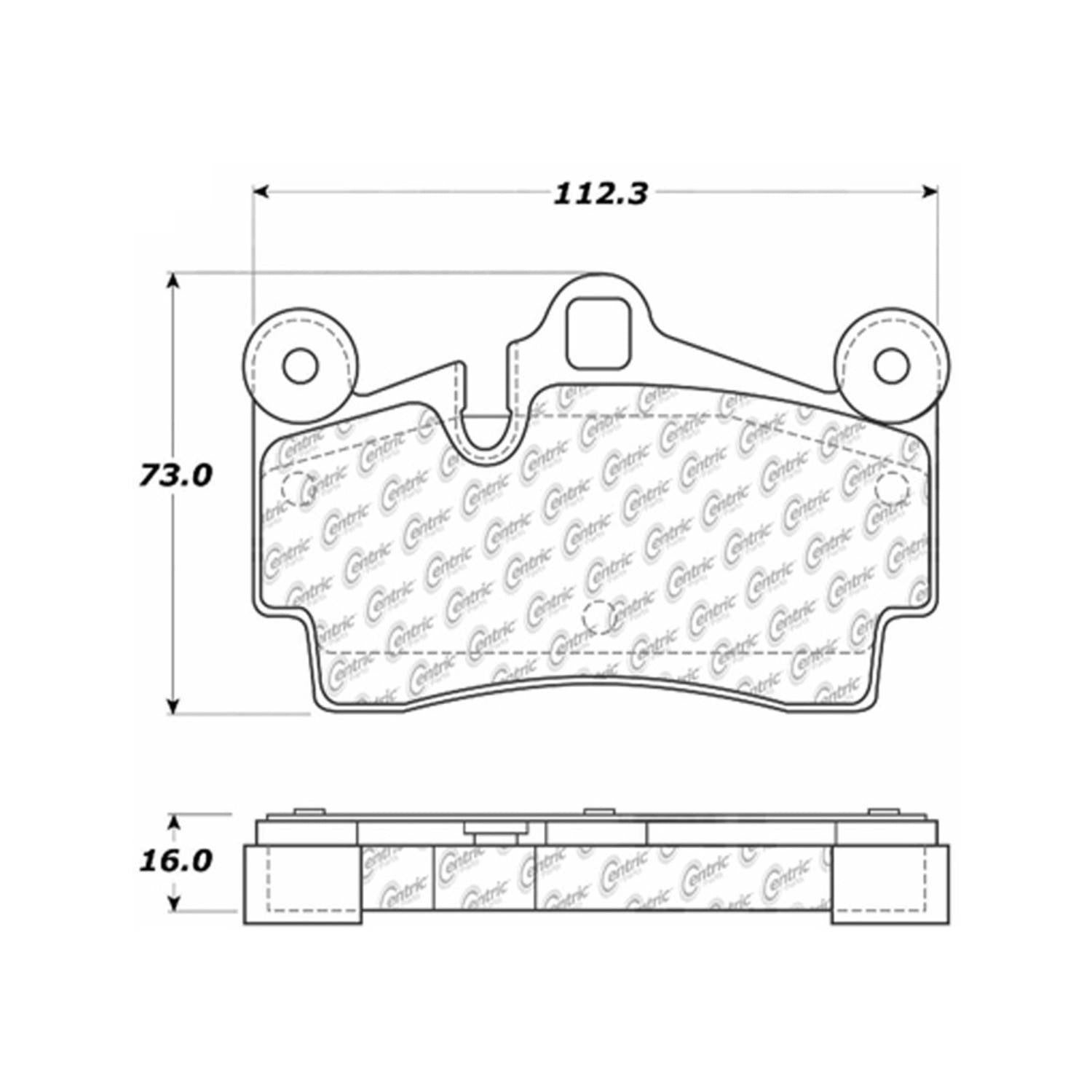 centric parts premium semi-metallic brake pads with shims and hardware  frsport 300.09780