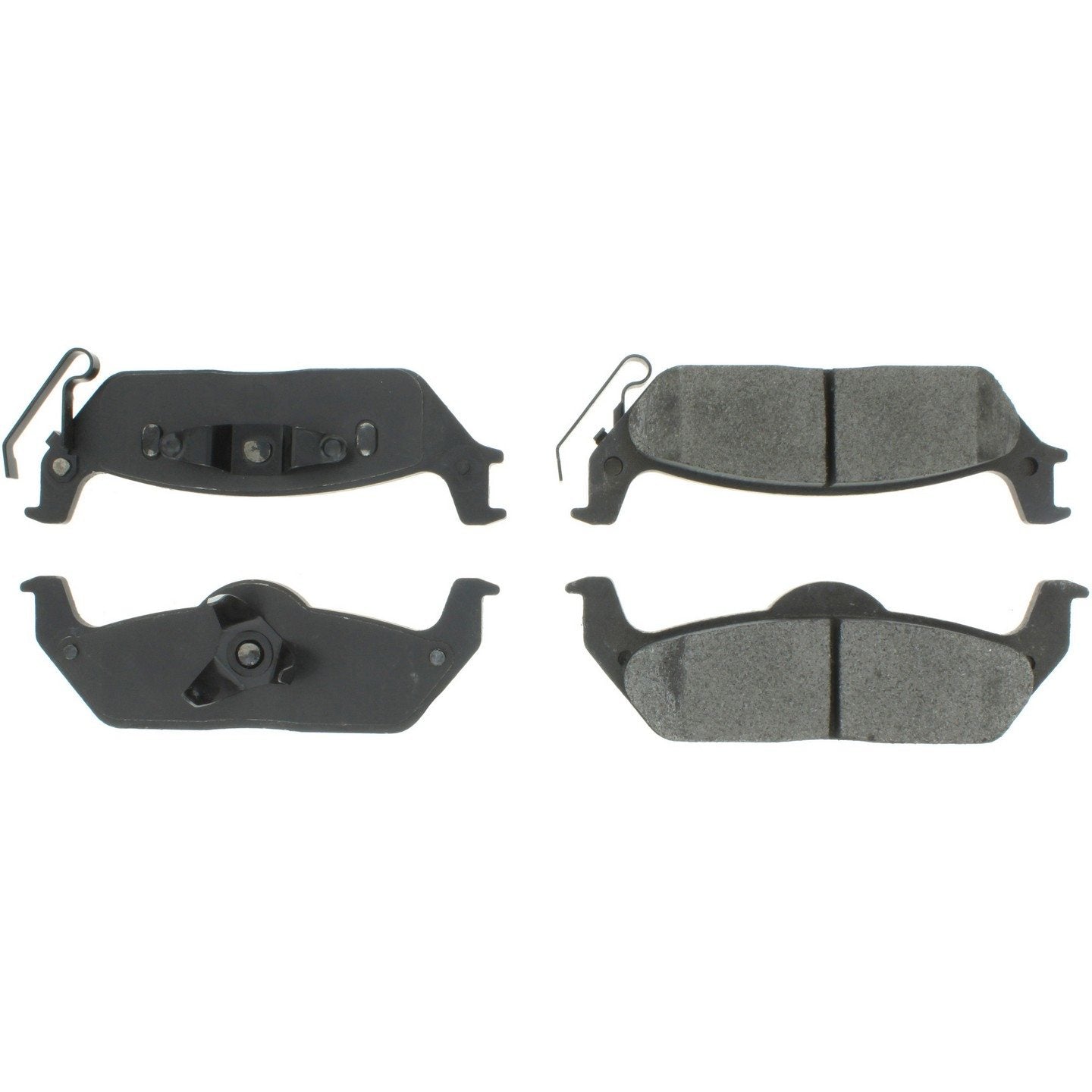 StopTech Premium Semi-Metallic Brake Pads with Shims and Hardware  top view frsport 300.10130