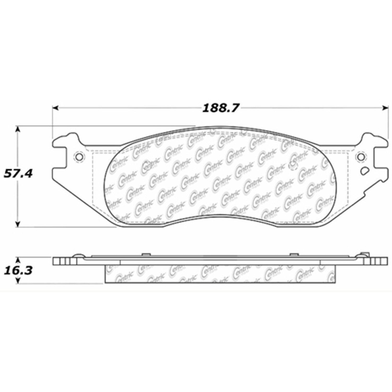 centric parts premium semi-metallic brake pads with shims and hardware  frsport 300.10450