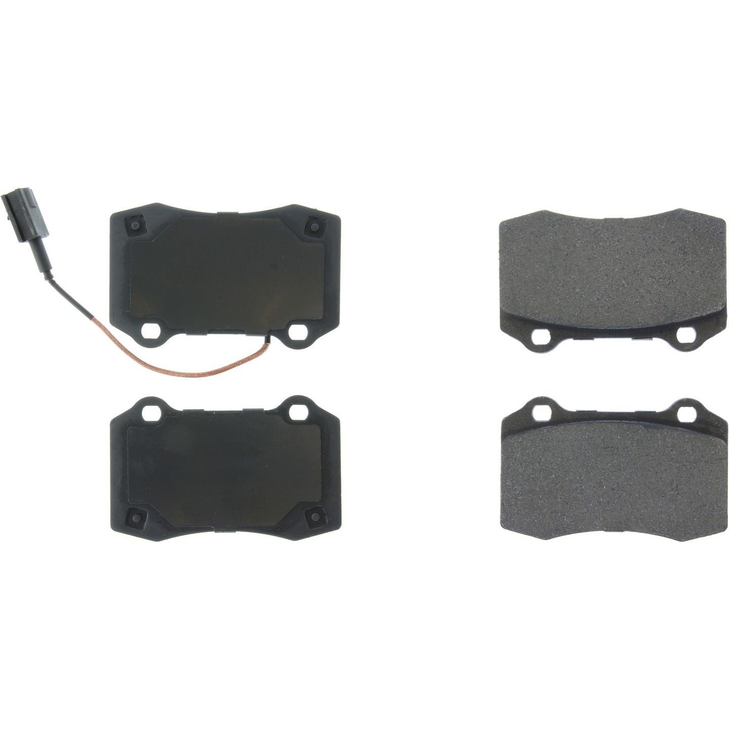 Centric Parts Premium Semi-Metallic Brake Pads with Shims  top view frsport 300.10532