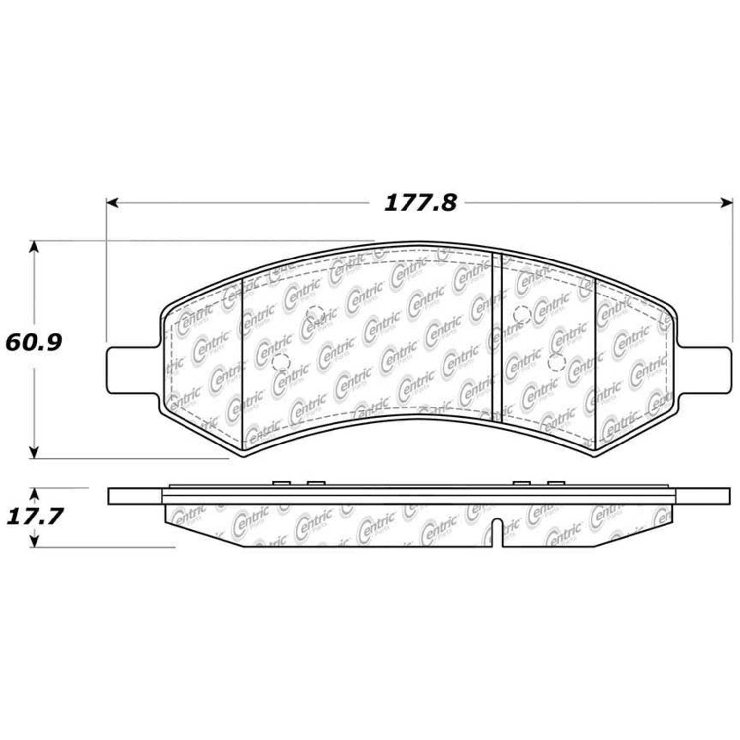 centric parts premium semi-metallic brake pads with shims and hardware  frsport 300.10840