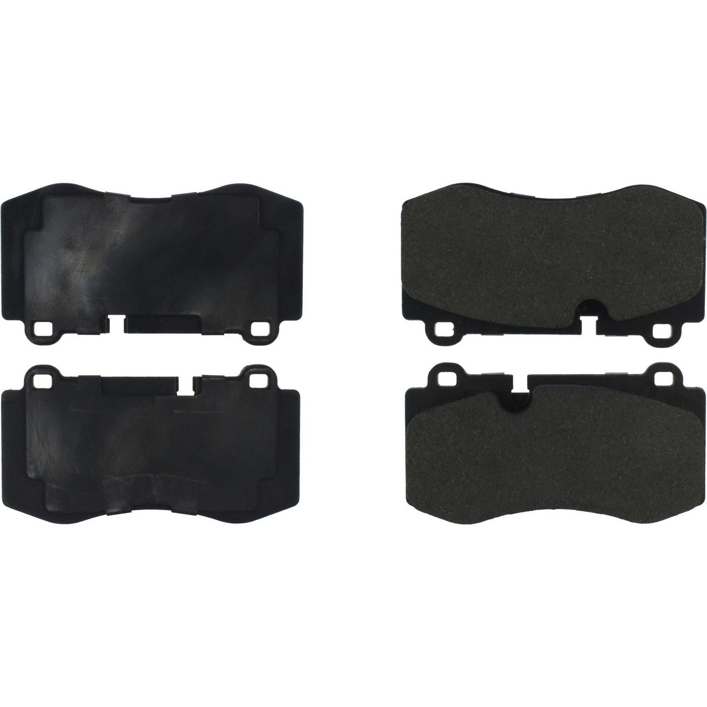 StopTech Premium Semi-Metallic Brake Pads with Shims and Hardware  top view frsport 300.12230