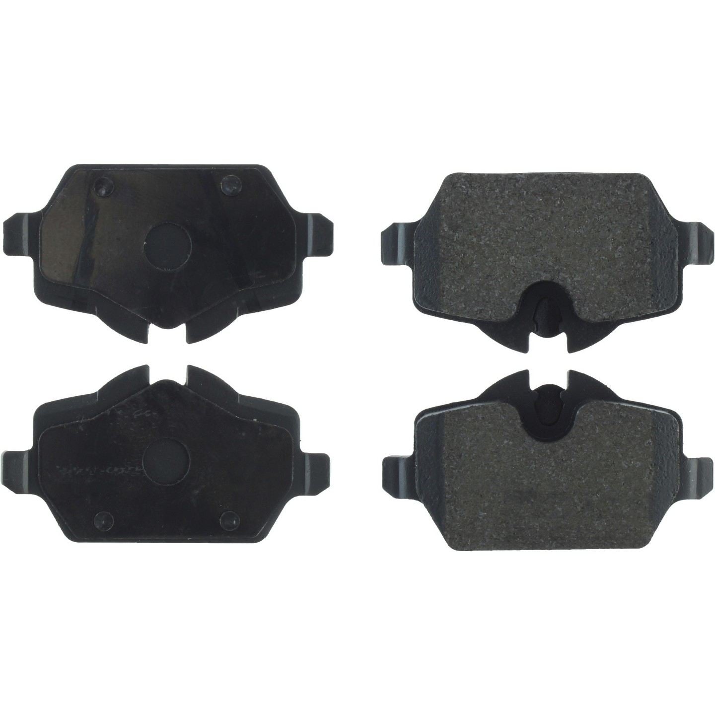 StopTech Premium Semi-Metallic Brake Pads with Shims and Hardware  top view frsport 300.12260