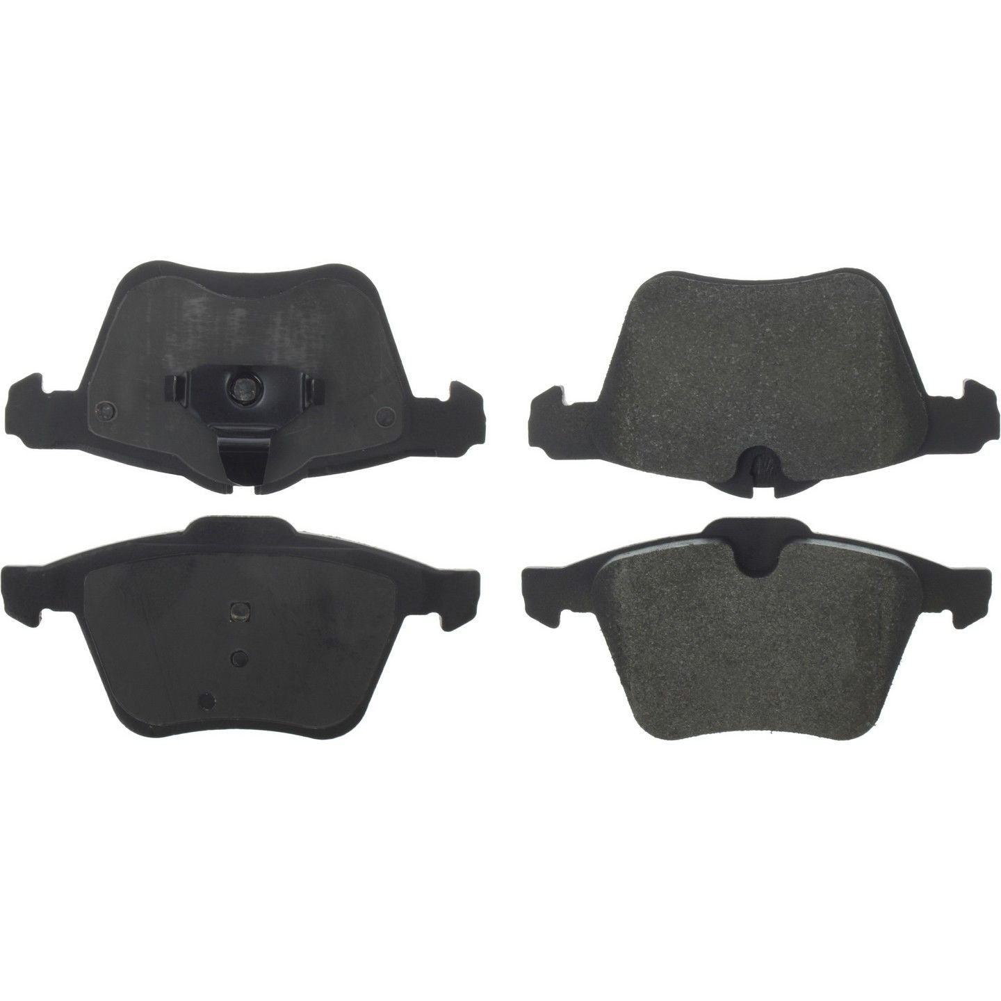 StopTech Premium Semi-Metallic Brake Pads with Shims and Hardware  top view frsport 300.12402