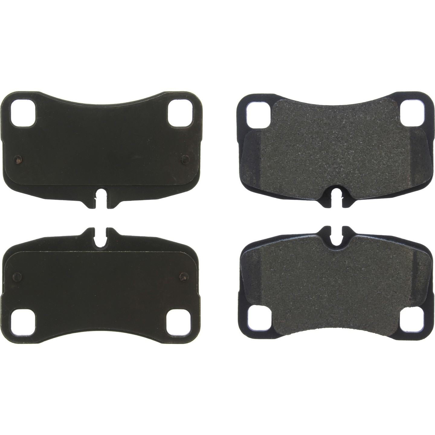 StopTech Premium Semi-Metallic Brake Pads with Shims and Hardware  top view frsport 300.13000