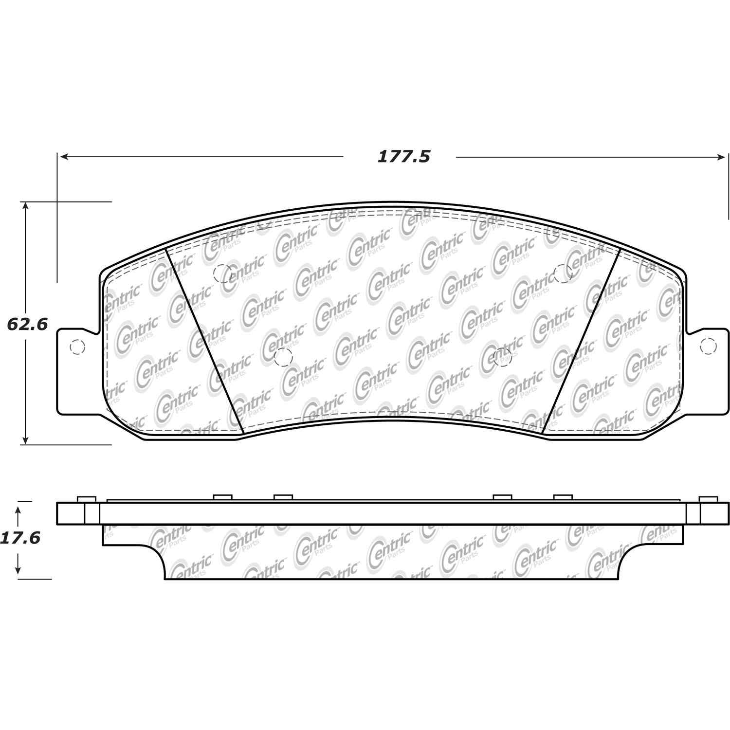 centric parts premium semi-metallic brake pads with shims and hardware  frsport 300.13330