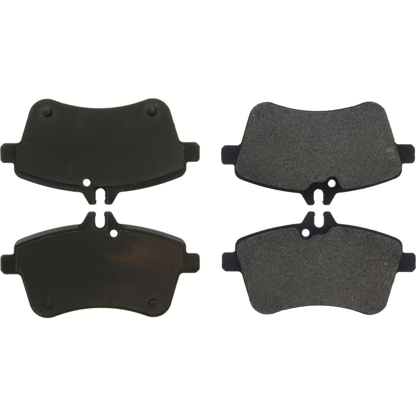 StopTech Premium Semi-Metallic Brake Pads with Shims and Hardware  top view frsport 300.13570