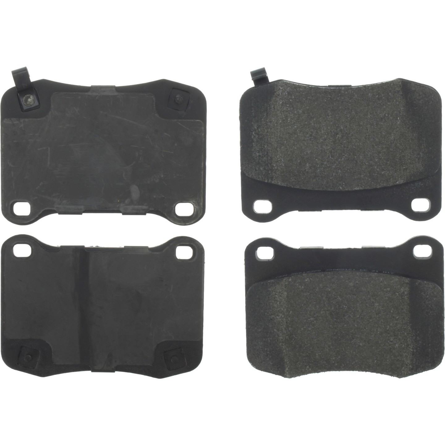 StopTech Premium Semi-Metallic Brake Pads with Shims  top view frsport 300.13660