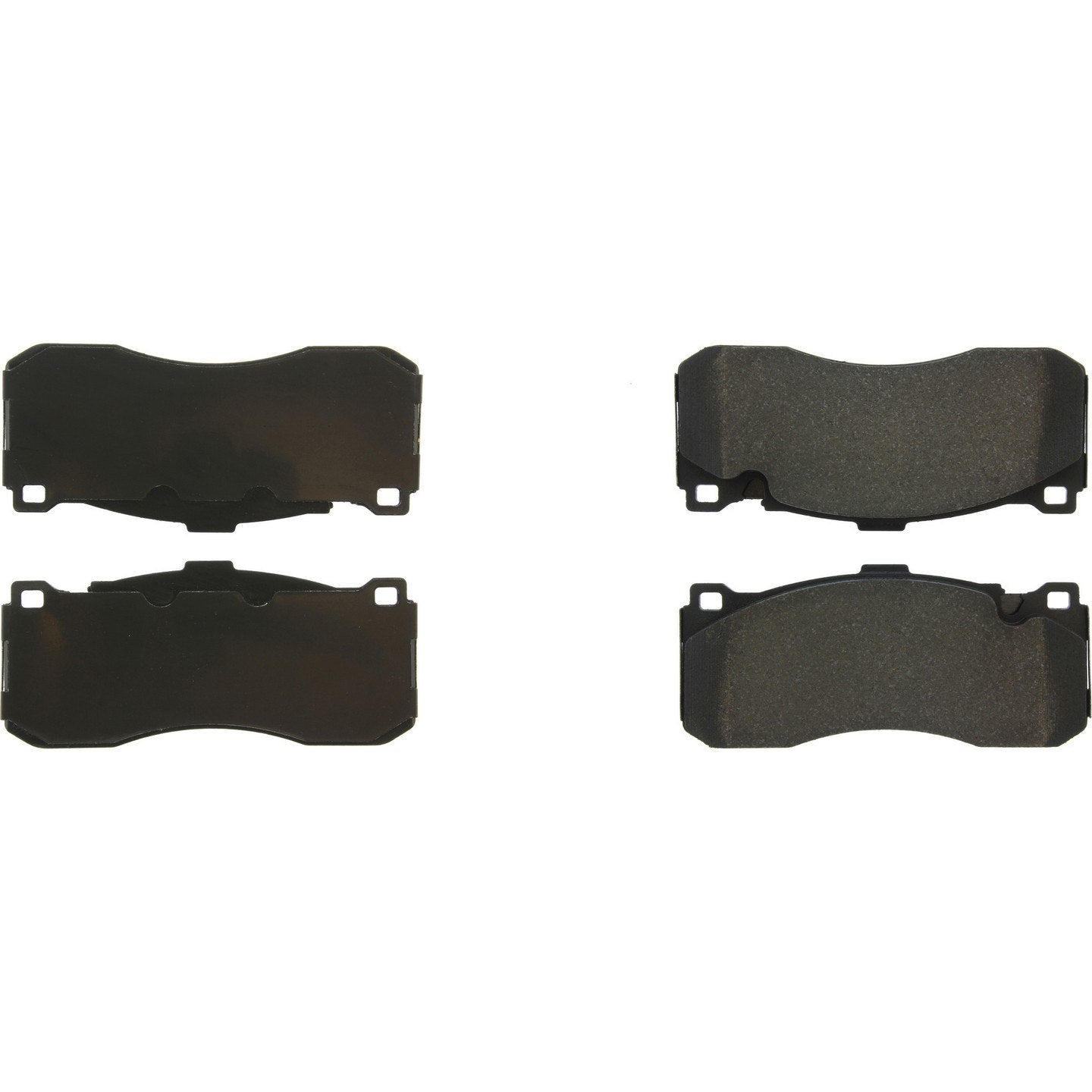 StopTech Premium Semi-Metallic Brake Pads with Shims and Hardware  top view frsport 300.13710