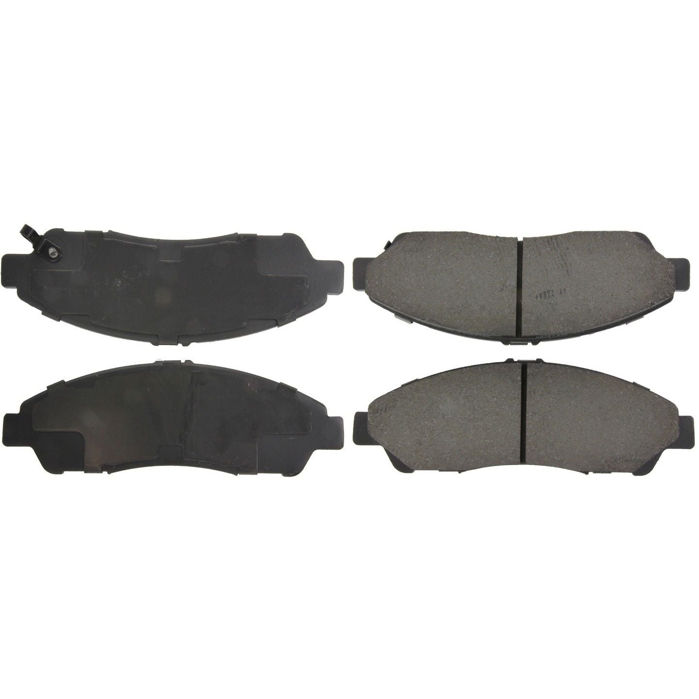 StopTech Premium Semi-Metallic Brake Pads with Shims and Hardware  top view frsport 300.13780