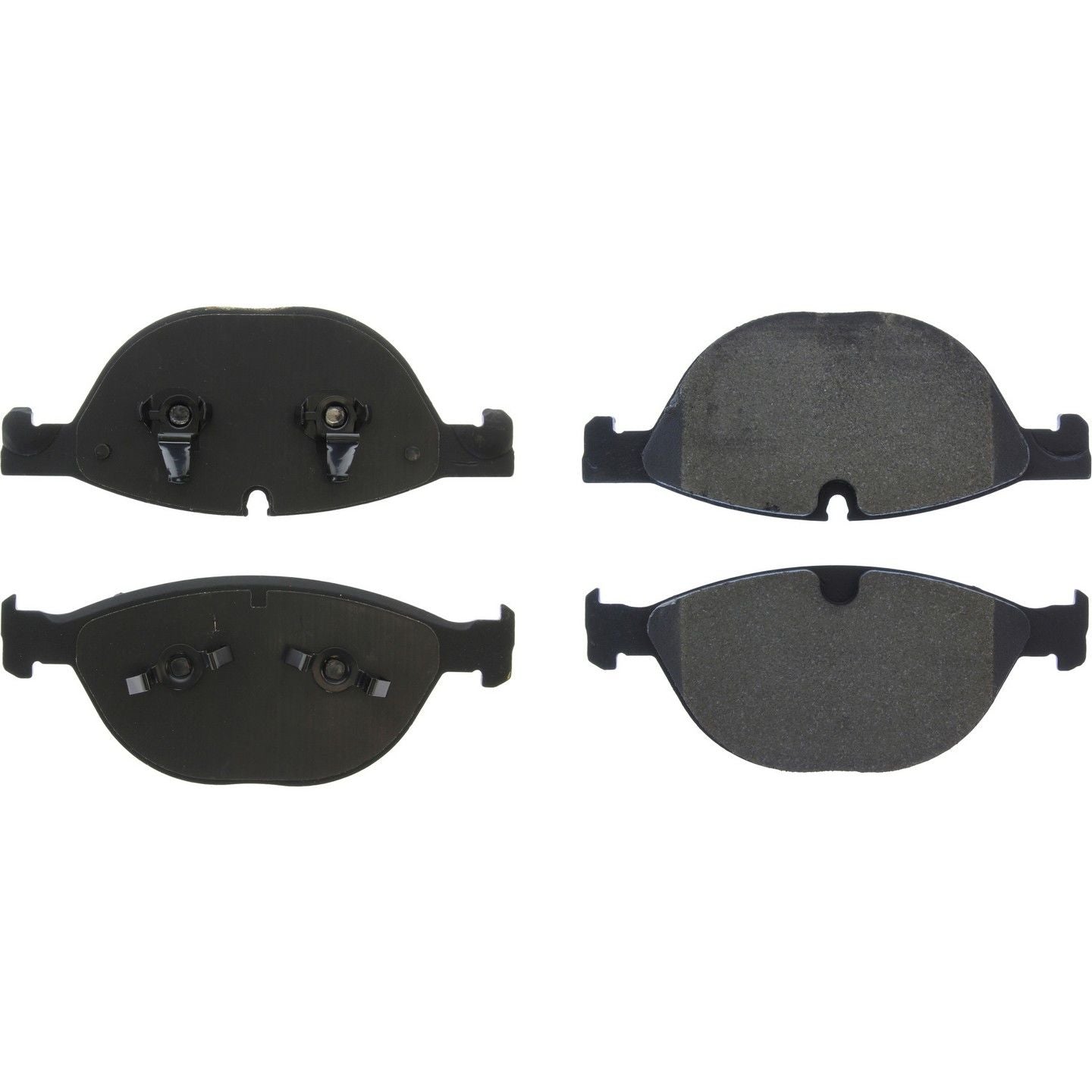 StopTech Premium Semi-Metallic Brake Pads with Shims and Hardware  top view frsport 300.14480