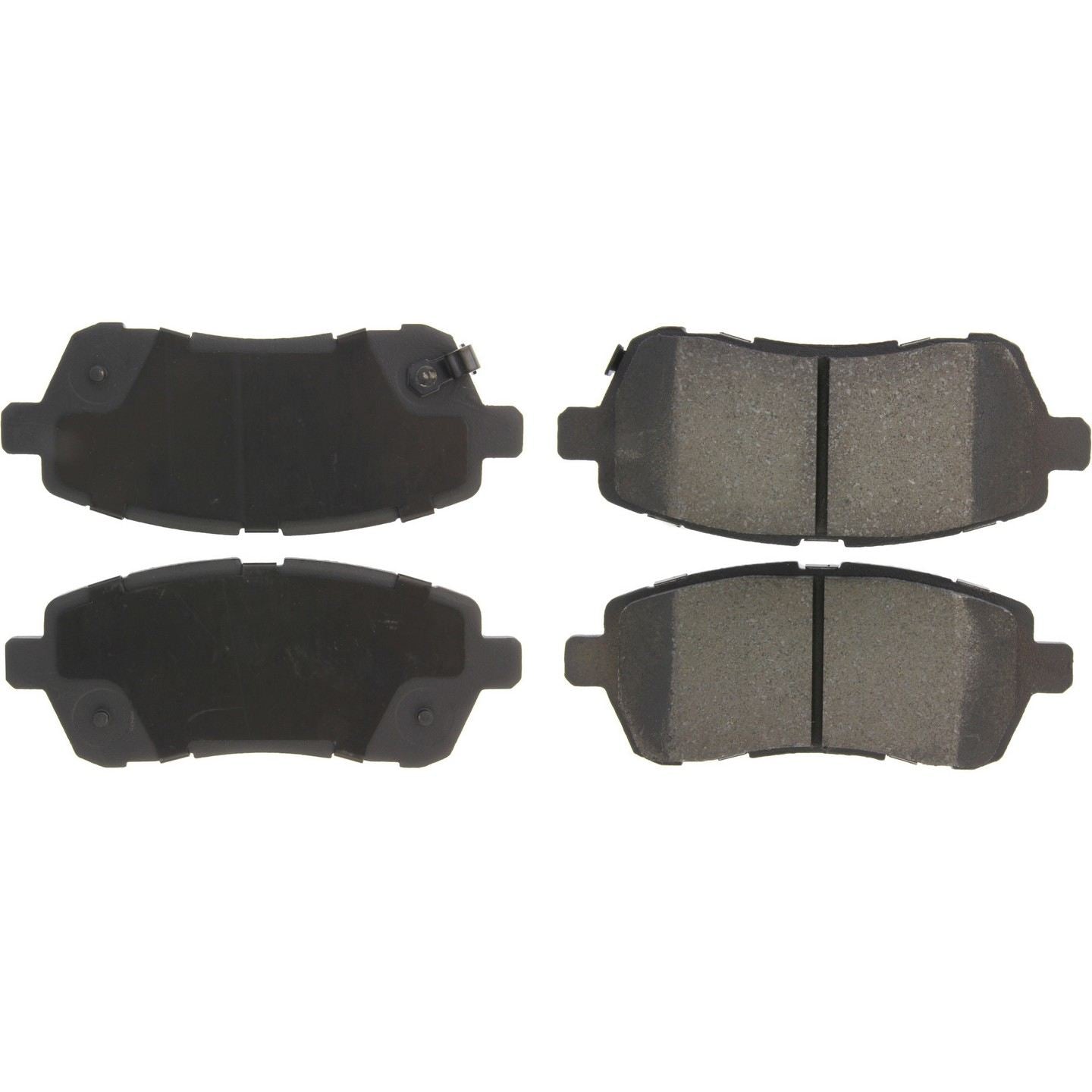 StopTech Premium Semi-Metallic Brake Pads with Shims and Hardware  top view frsport 300.14541