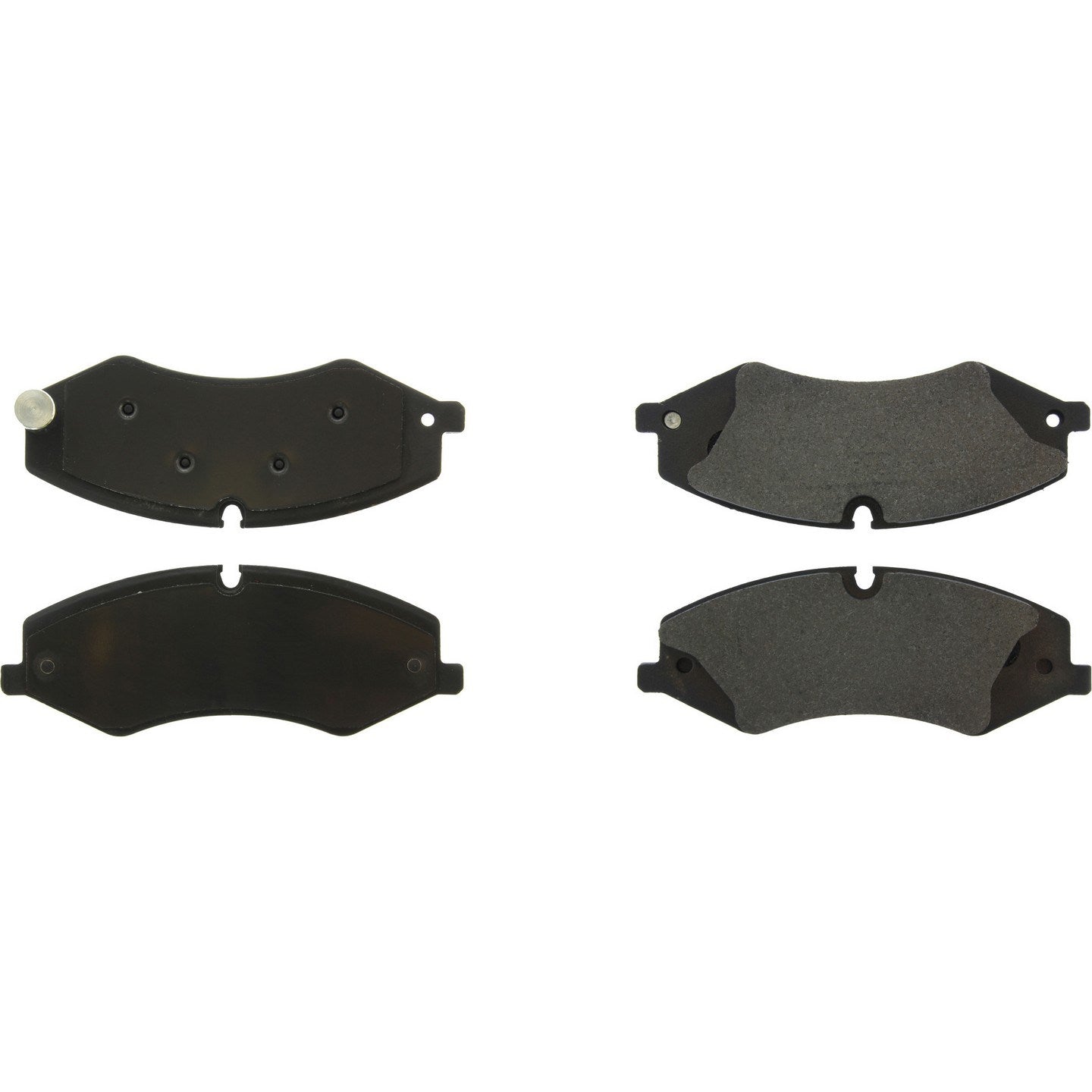 StopTech Premium Semi-Metallic Brake Pads with Shims and Hardware  top view frsport 300.14790