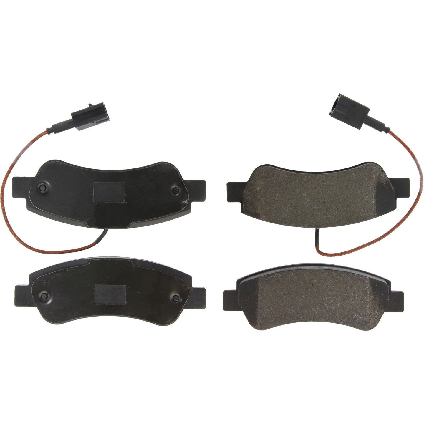 StopTech Premium Semi-Metallic Brake Pads with Shims  top view frsport 300.14901