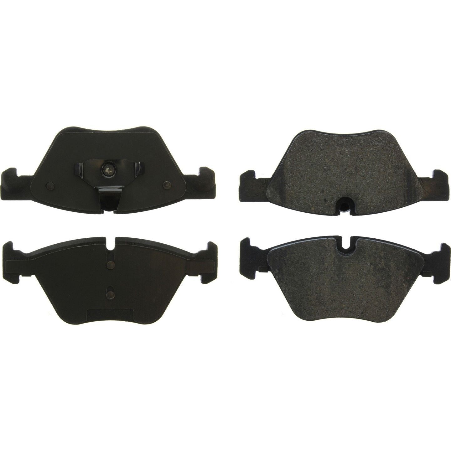 StopTech Premium Semi-Metallic Brake Pads with Shims  top view frsport 300.15040