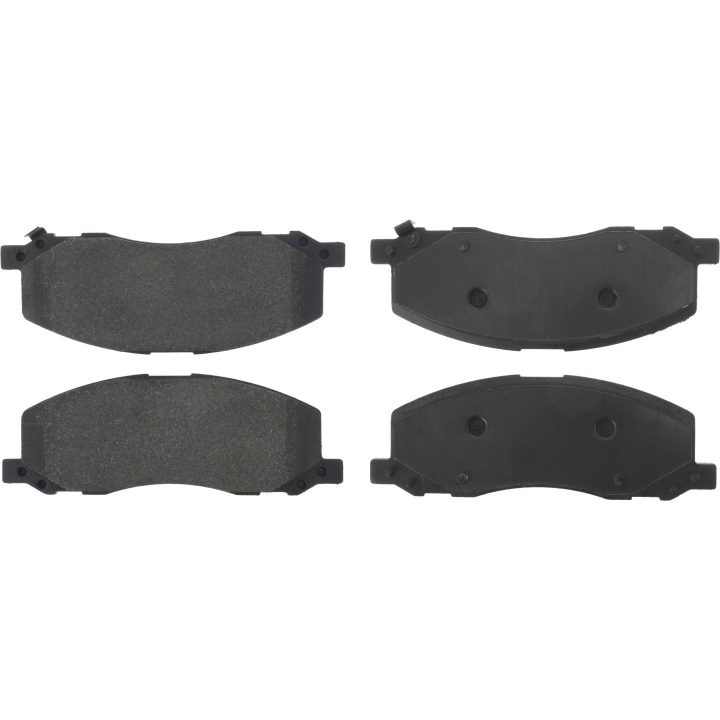 StopTech Premium Semi-Metallic Brake Pads with Shims and Hardware  top view frsport 300.15580