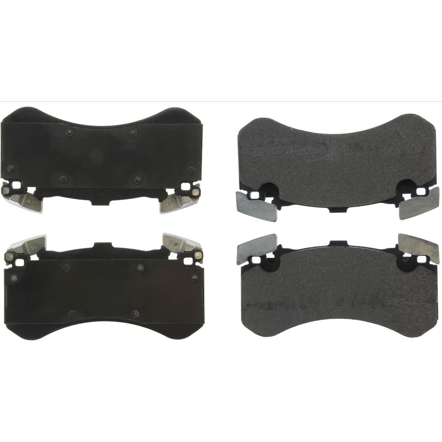 Centric Parts Premium Semi-Metallic Brake Pads with Shims and Hardware  top view frsport 300.15750