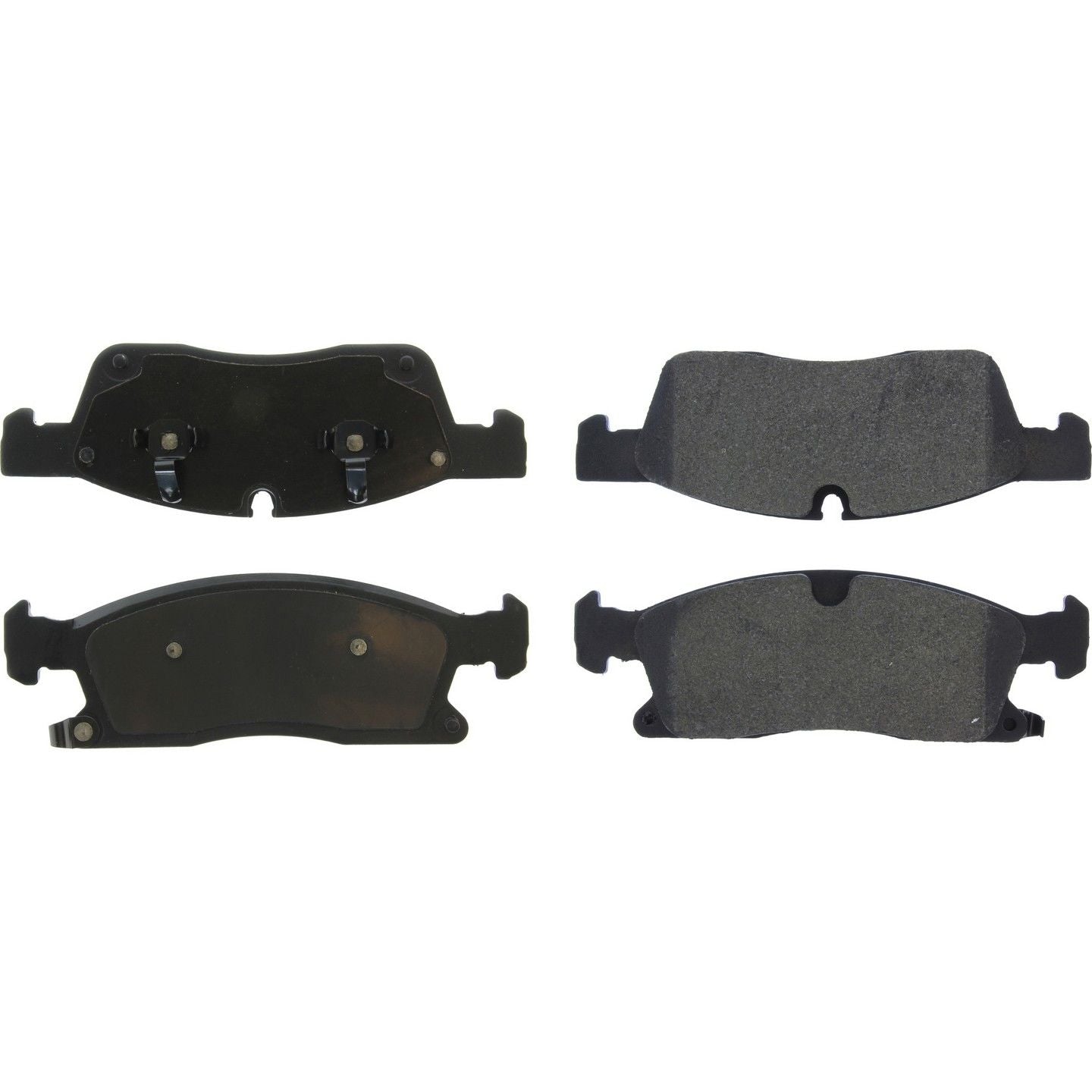 StopTech Premium Semi-Metallic Brake Pads with Shims and Hardware  top view frsport 300.16290