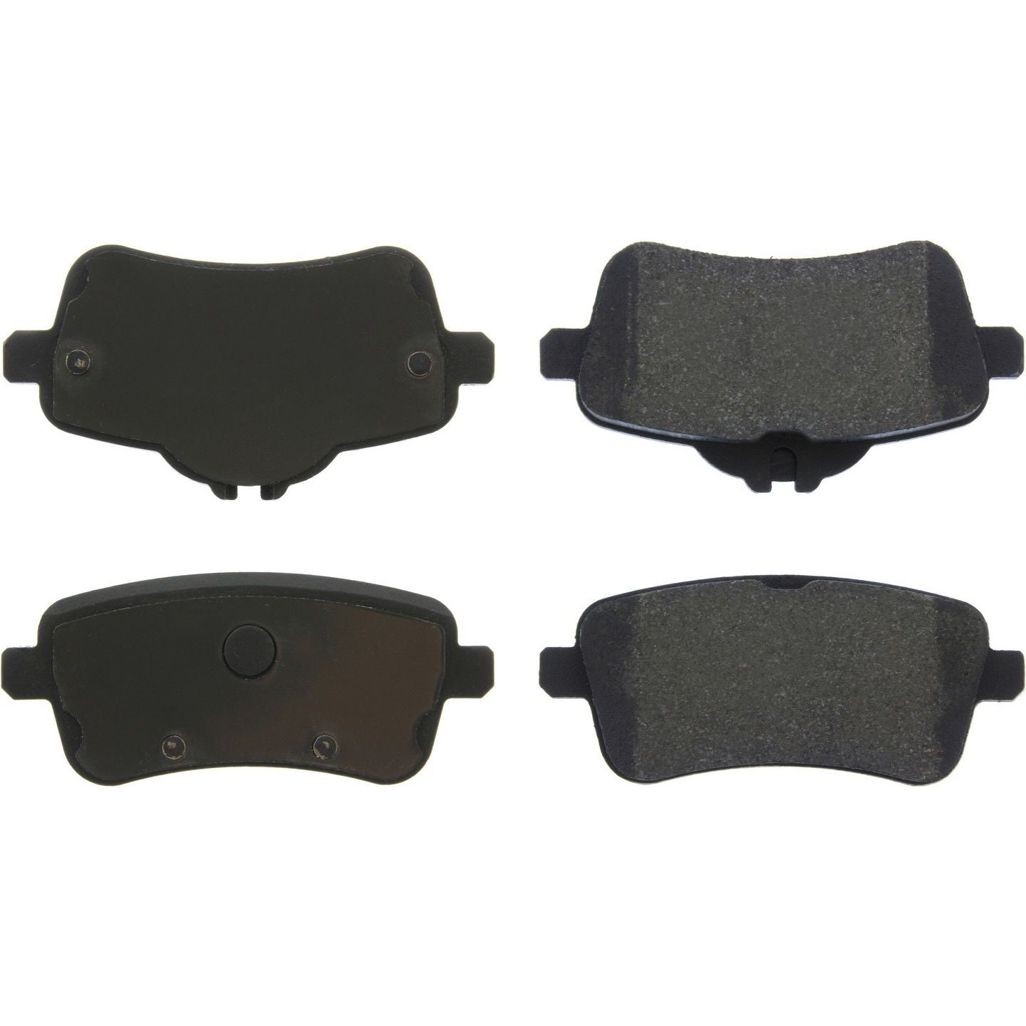 StopTech Premium Semi-Metallic Brake Pads with Shims  top view frsport 300.16302