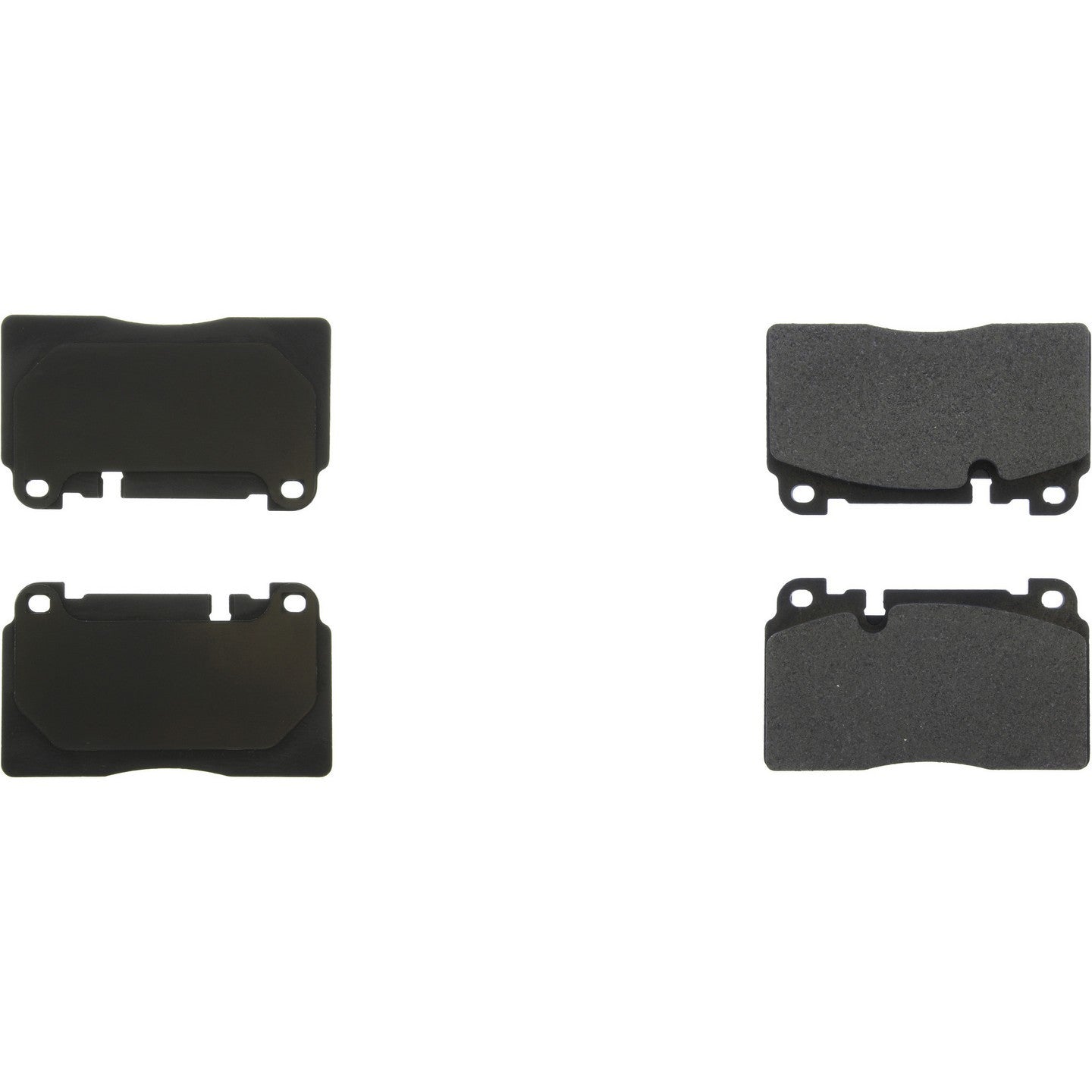 StopTech Premium Semi-Metallic Brake Pads with Shims and Hardware  top view frsport 300.16630