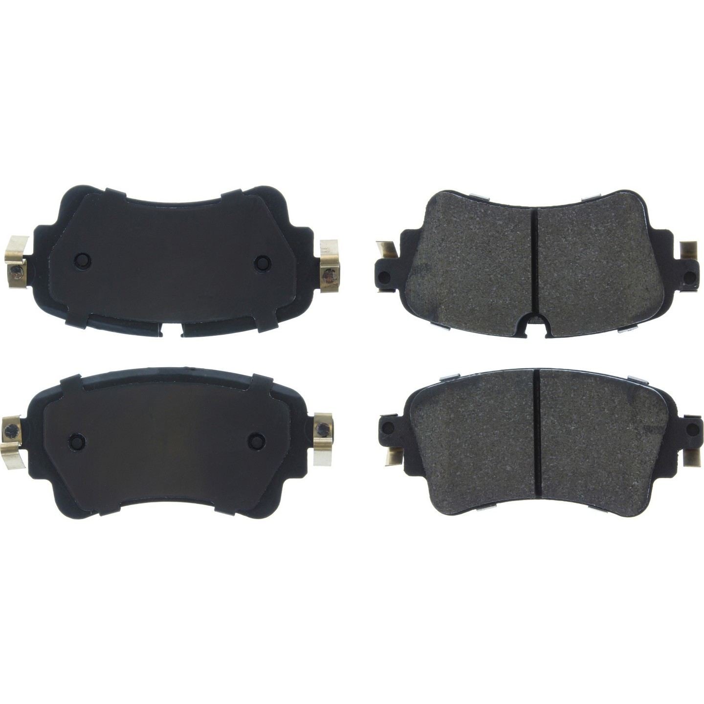 StopTech Premium Semi-Metallic Brake Pads with Shims  top view frsport 300.18980