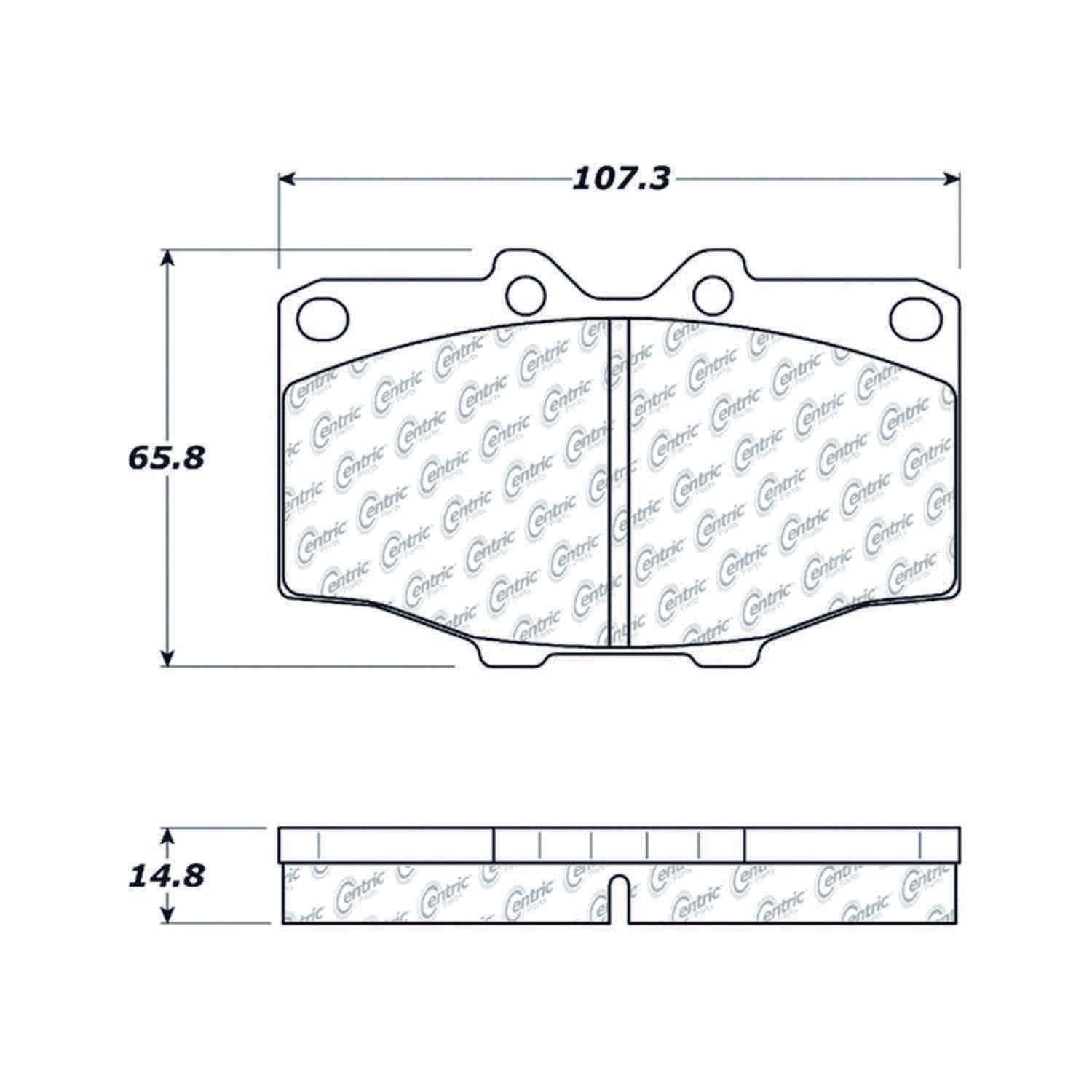 centric parts premium ceramic brake pads with shims and hardware  frsport 301.01370