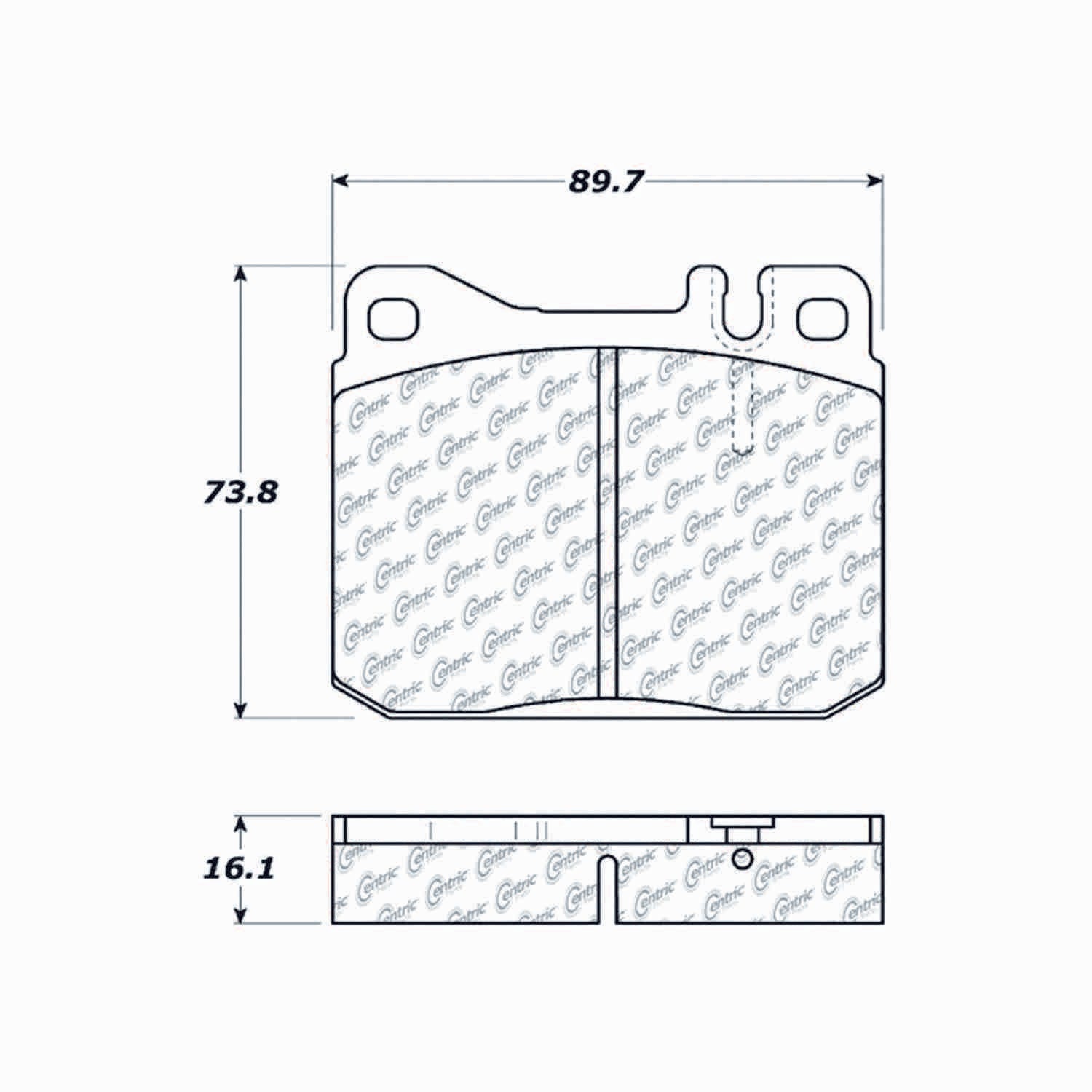 centric parts premium ceramic brake pads with shims  frsport 301.01451