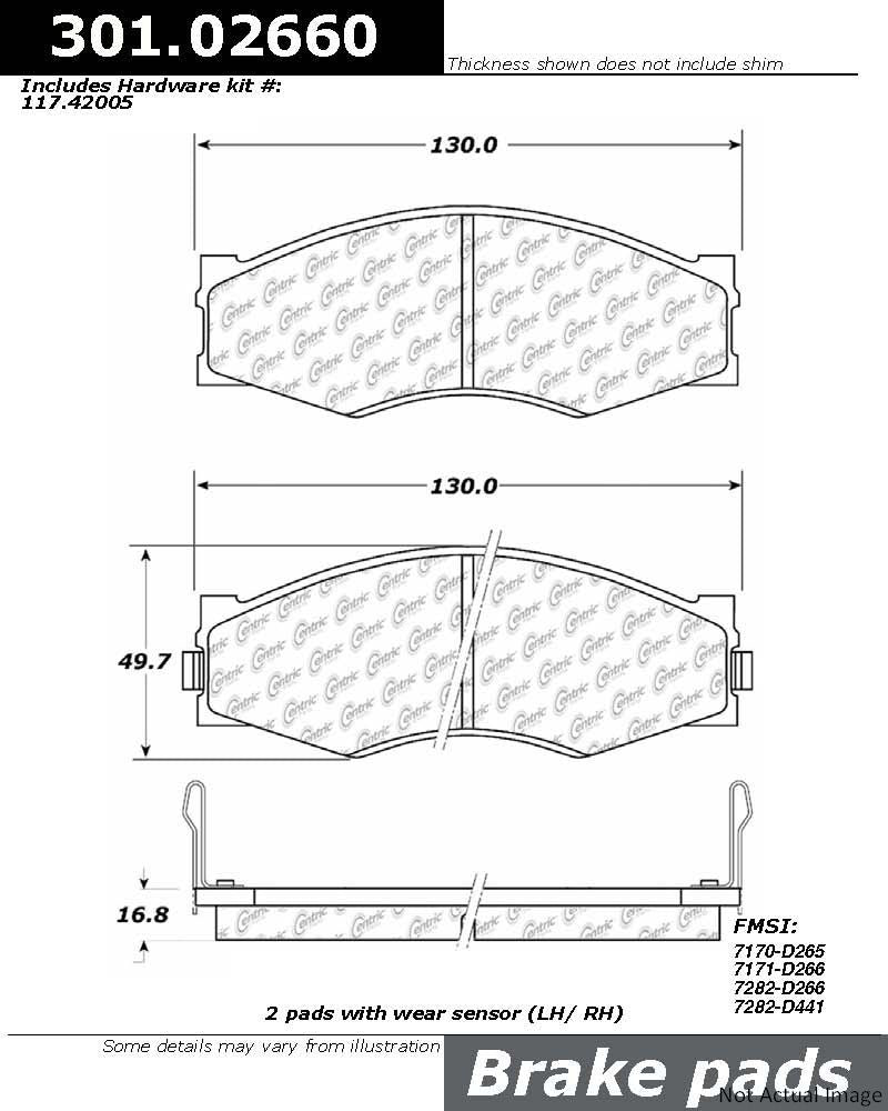 Stoptech Centric Centric Premium Ceramic Brake Pads 301.02660