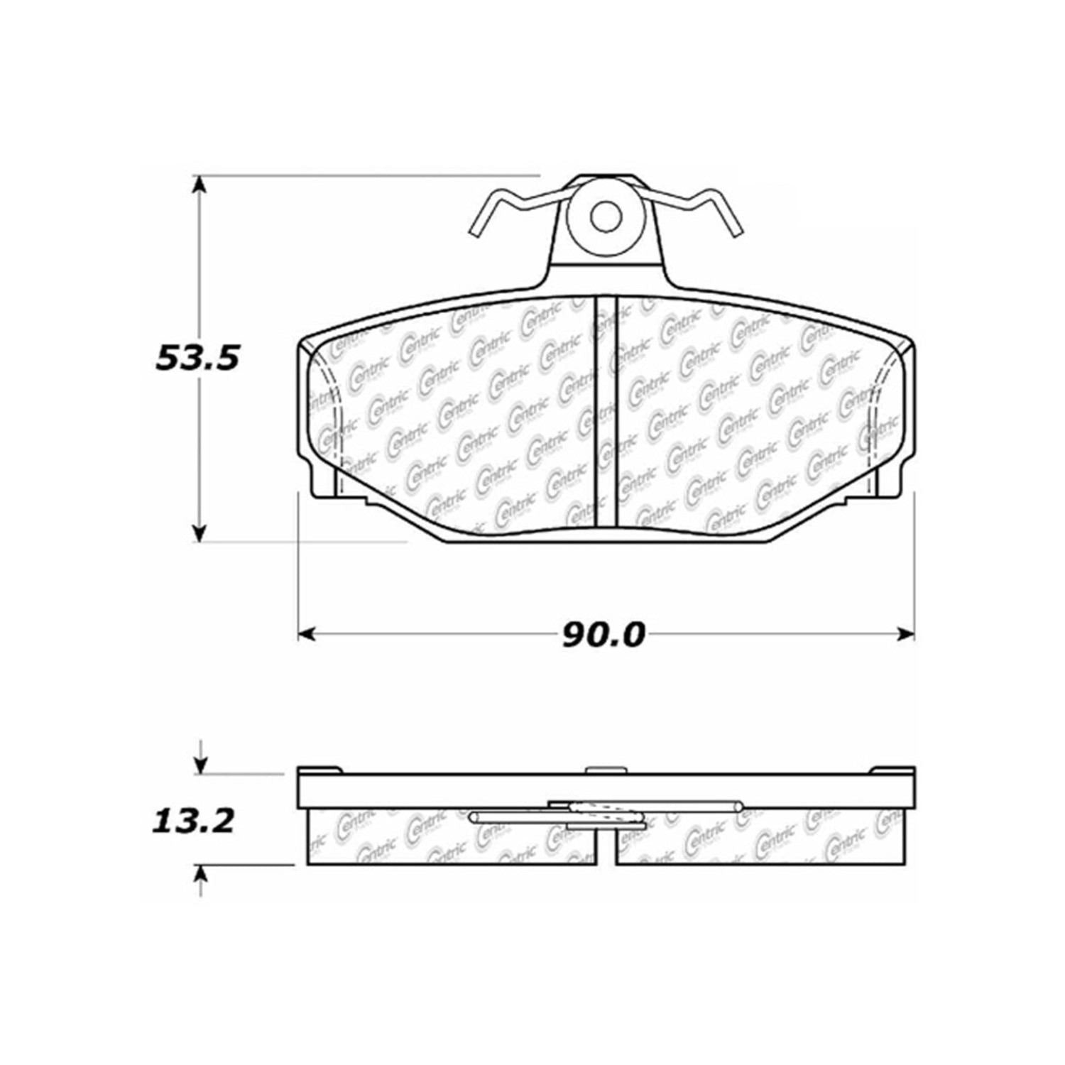 centric parts premium ceramic brake pads with shims and hardware  frsport 301.03910