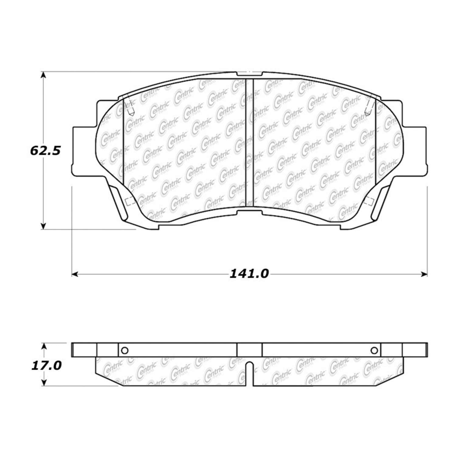 centric parts premium ceramic brake pads with shims and hardware  frsport 301.04760