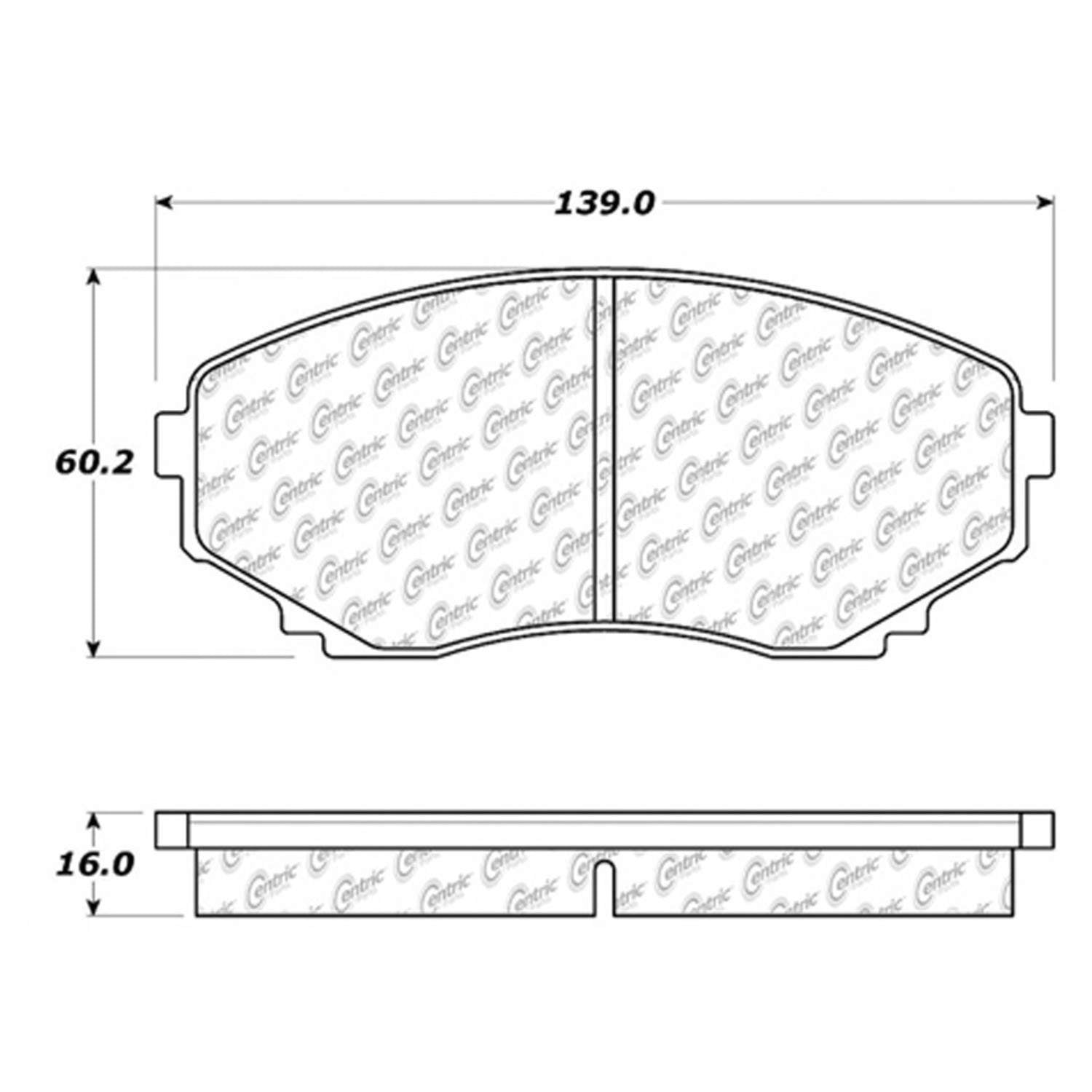 centric parts premium ceramic brake pads with shims and hardware  frsport 301.05510