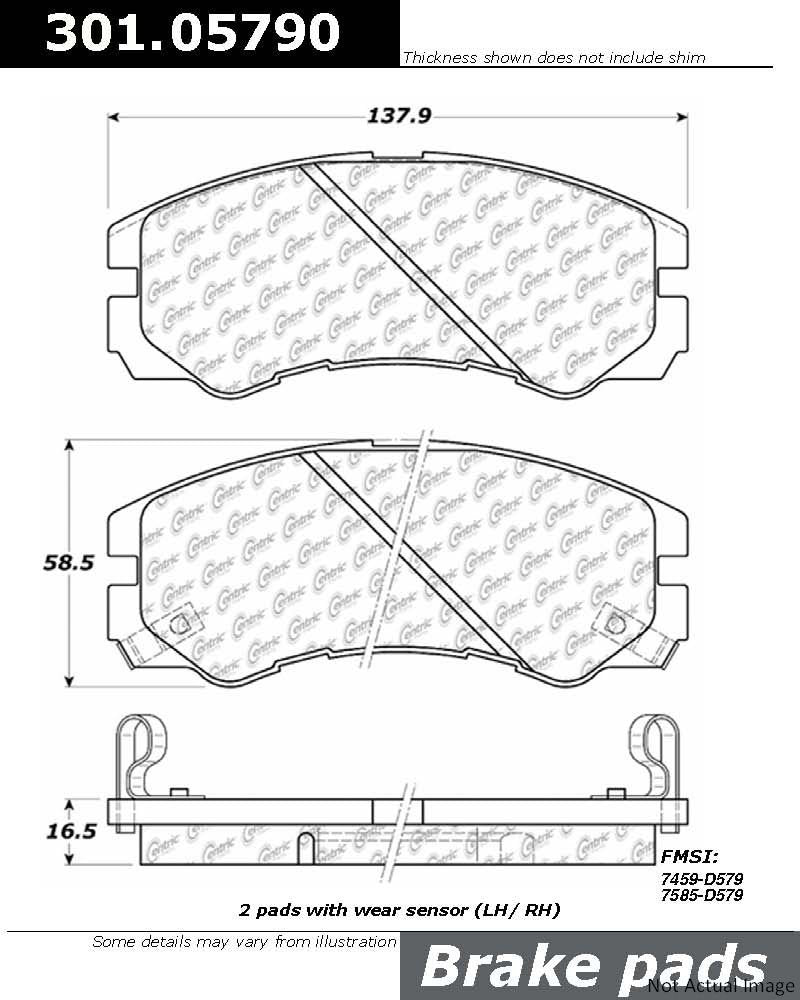 Stoptech Centric Centric Premium Ceramic Brake Pads 301.05790