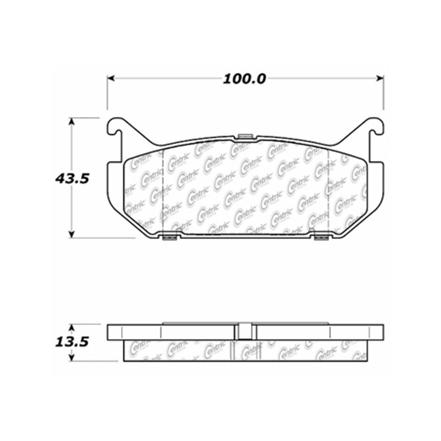 centric parts premium ceramic brake pads with shims and hardware  frsport 301.05840