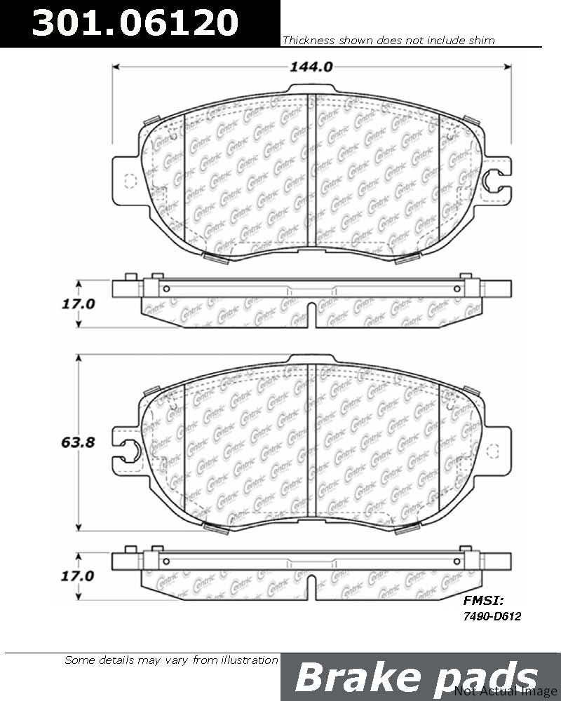 Stoptech Centric Centric Premium Ceramic Brake Pads 301.06120