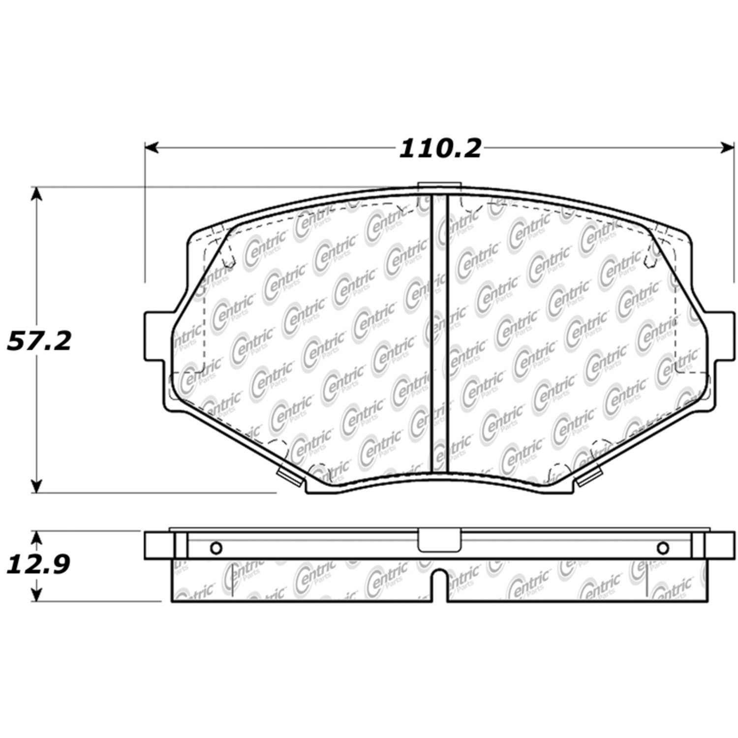 centric parts premium ceramic brake pads with shims and hardware  frsport 301.06350