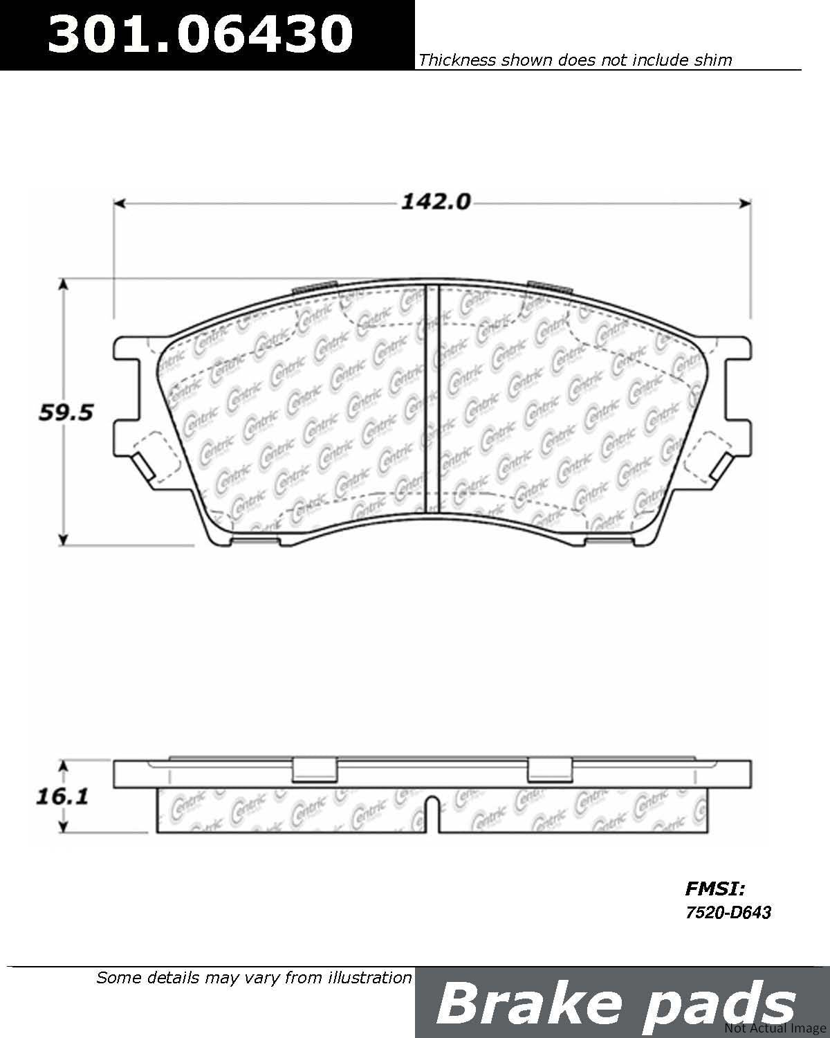 Stoptech Centric Centric Premium Ceramic Brake Pads 301.06430