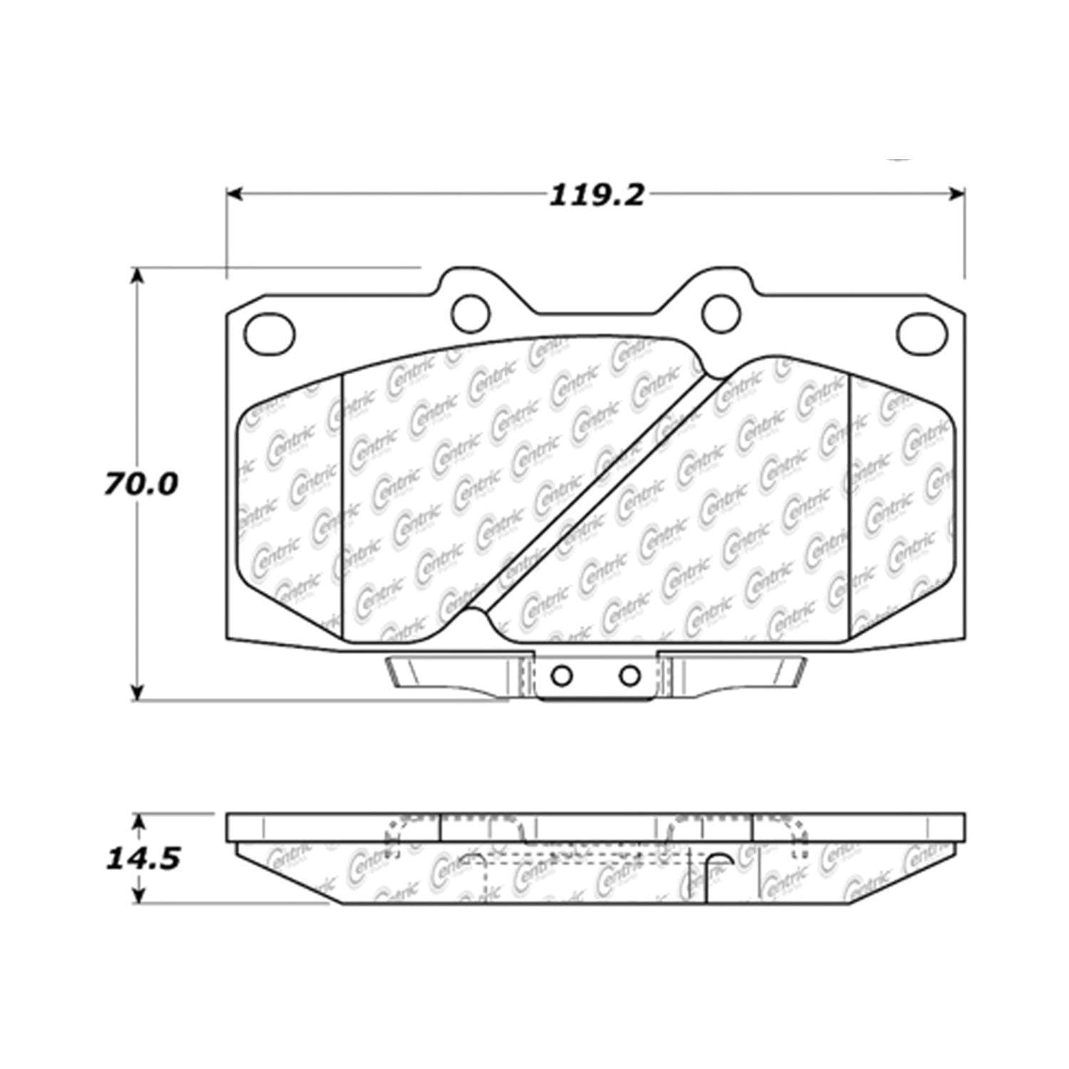 centric parts premium ceramic brake pads with shims and hardware  frsport 301.06470