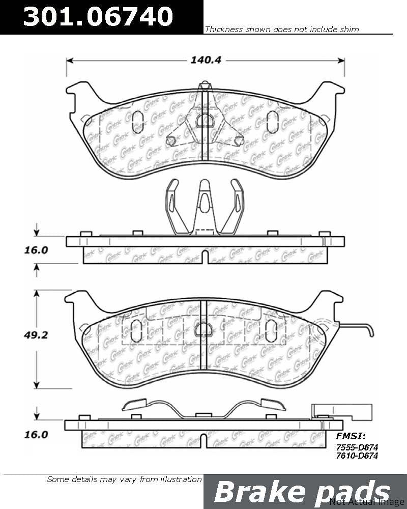 Stoptech Centric Centric Premium Ceramic Brake Pads 301.06740